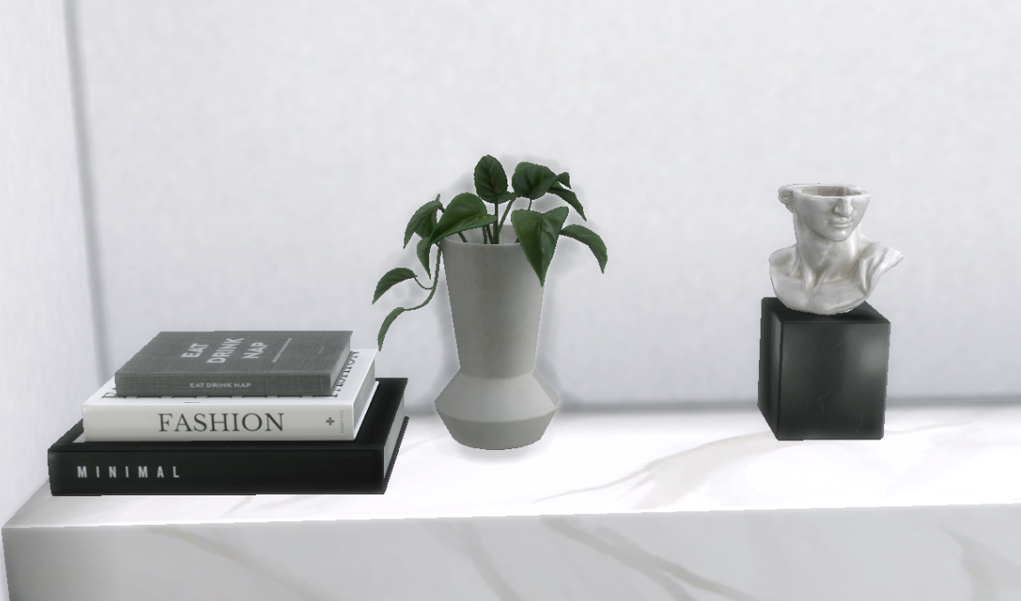 Minimal books set mod for The Sims 4 