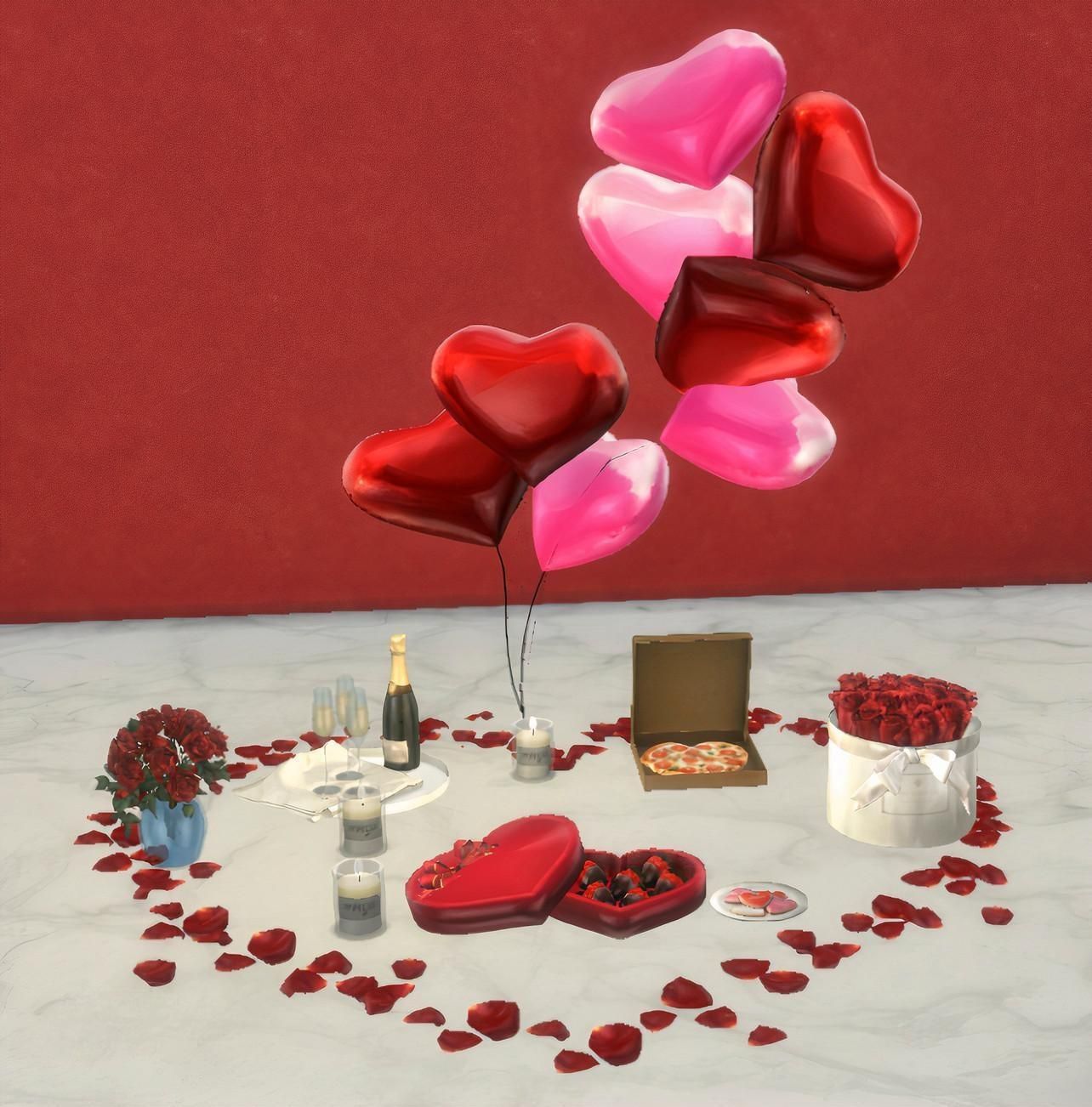 Valentine's day set mod for The Sims 4 