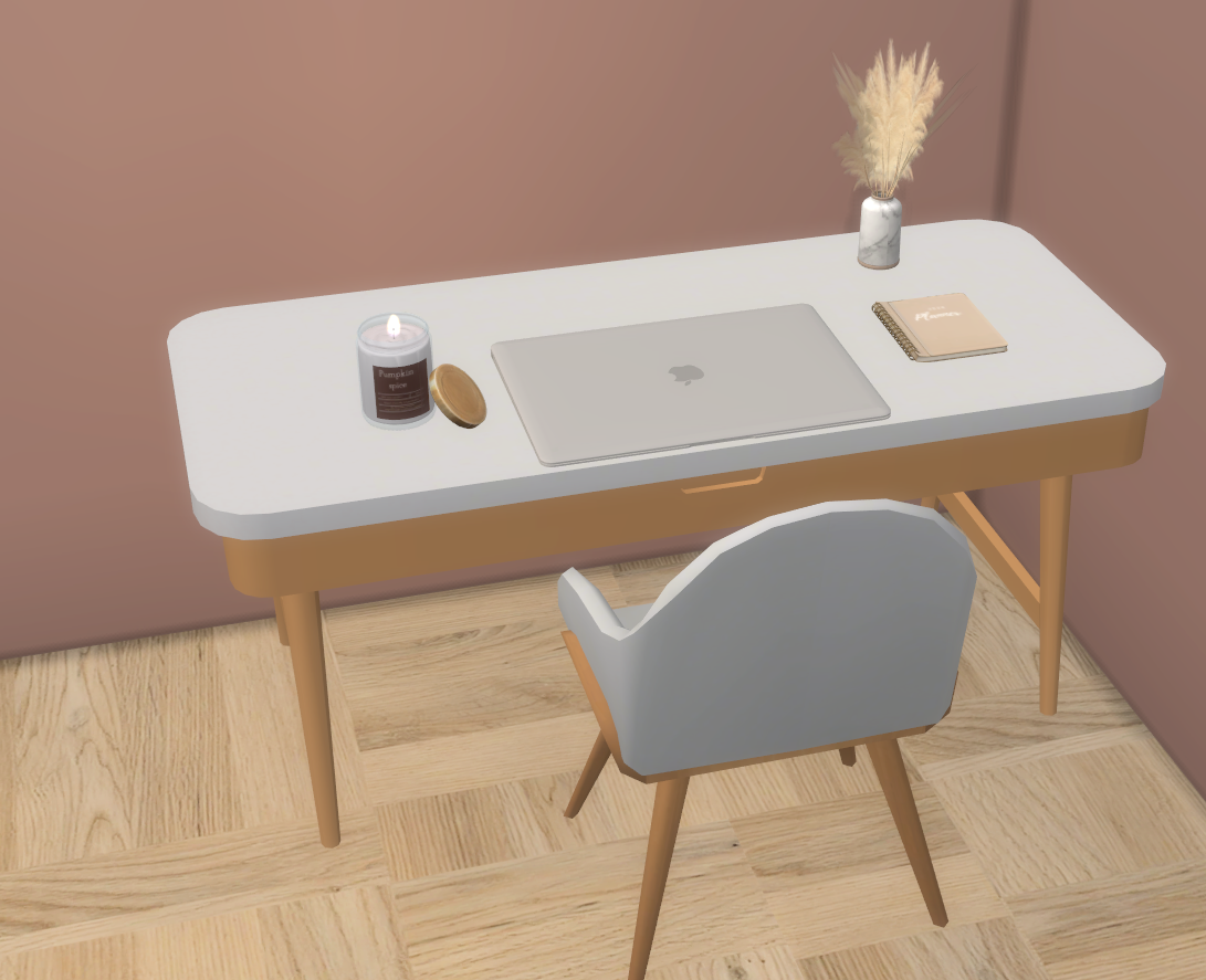 Marble office desk mod for The Sims 4 