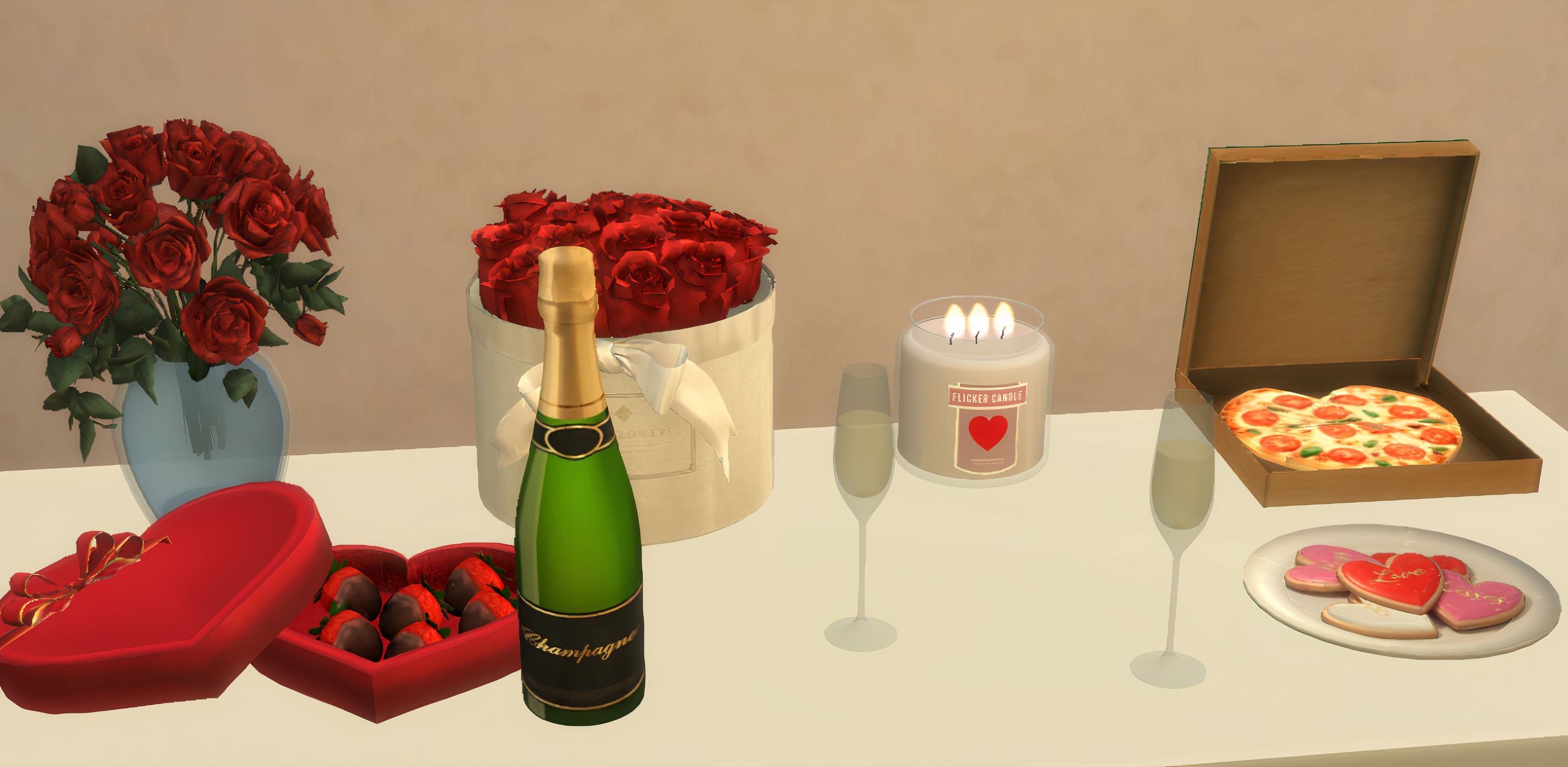 Valentine's day set mod for The Sims 4 