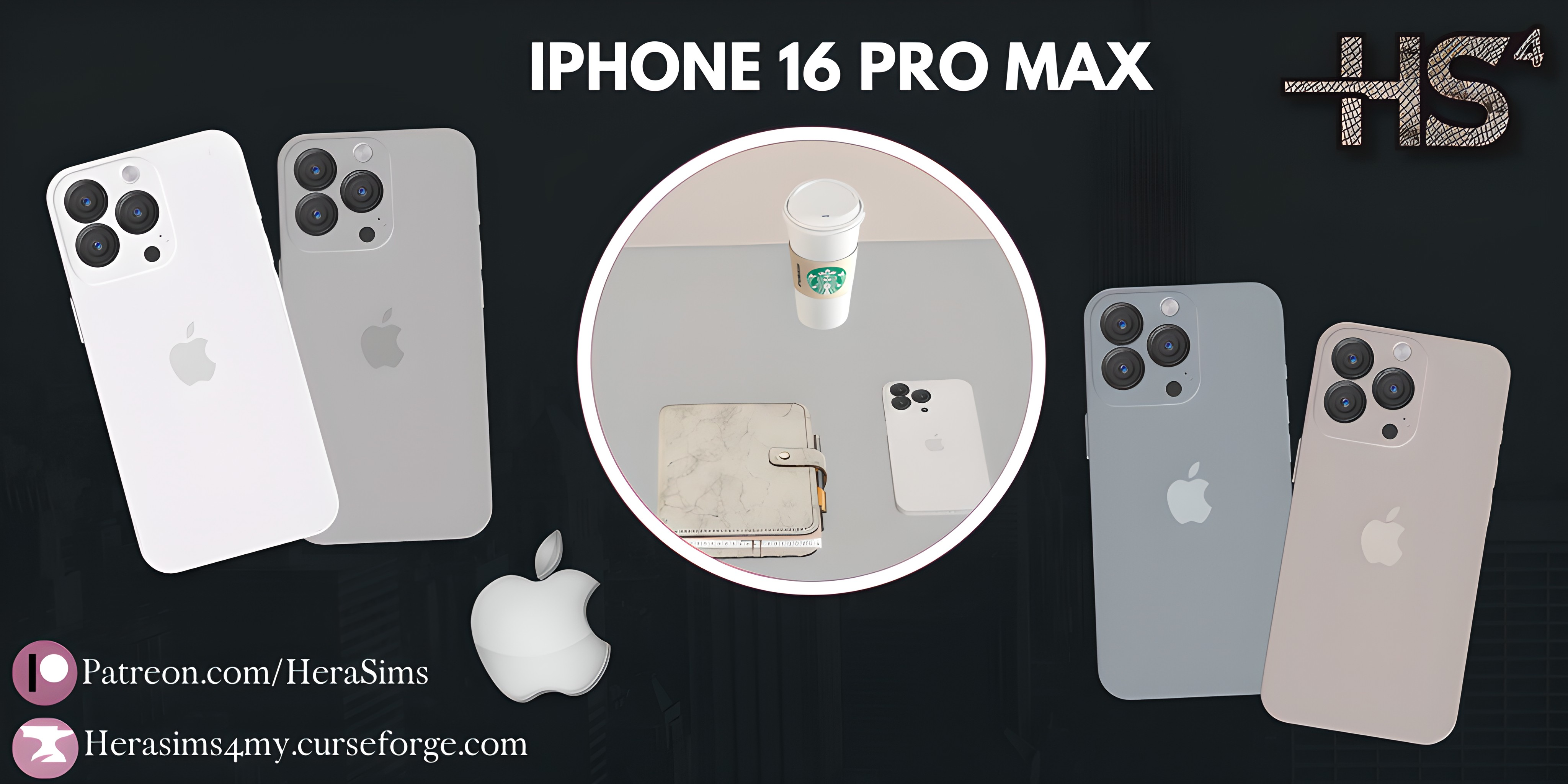 Iphone 16 Pro MAX mod for The Sims 4 