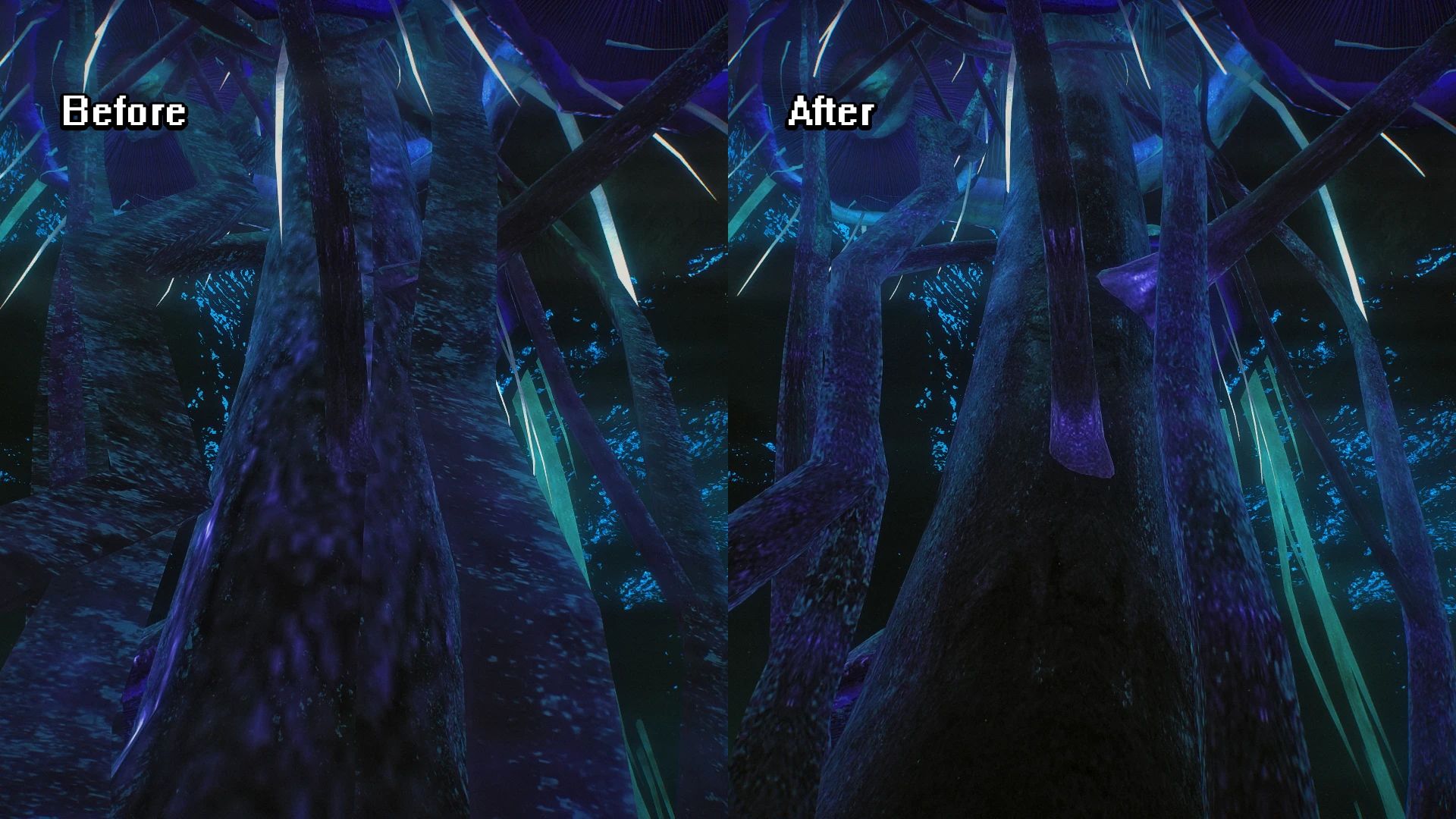 High Poly Blackreach Mushrooms mod for The Elder Scrolls V: Skyrim Special Edition