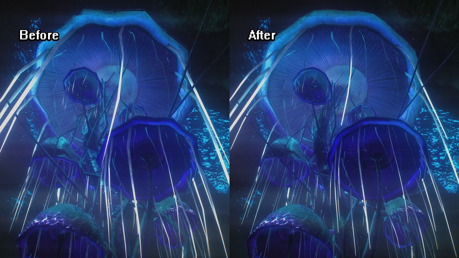 High Poly Blackreach Mushrooms mod for The Elder Scrolls V: Skyrim Special Edition