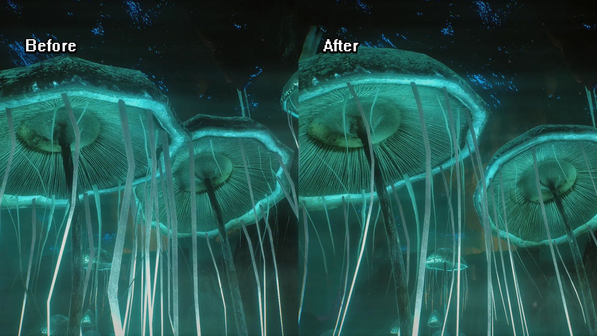 High Poly Blackreach Mushrooms mod for The Elder Scrolls V: Skyrim Special Edition