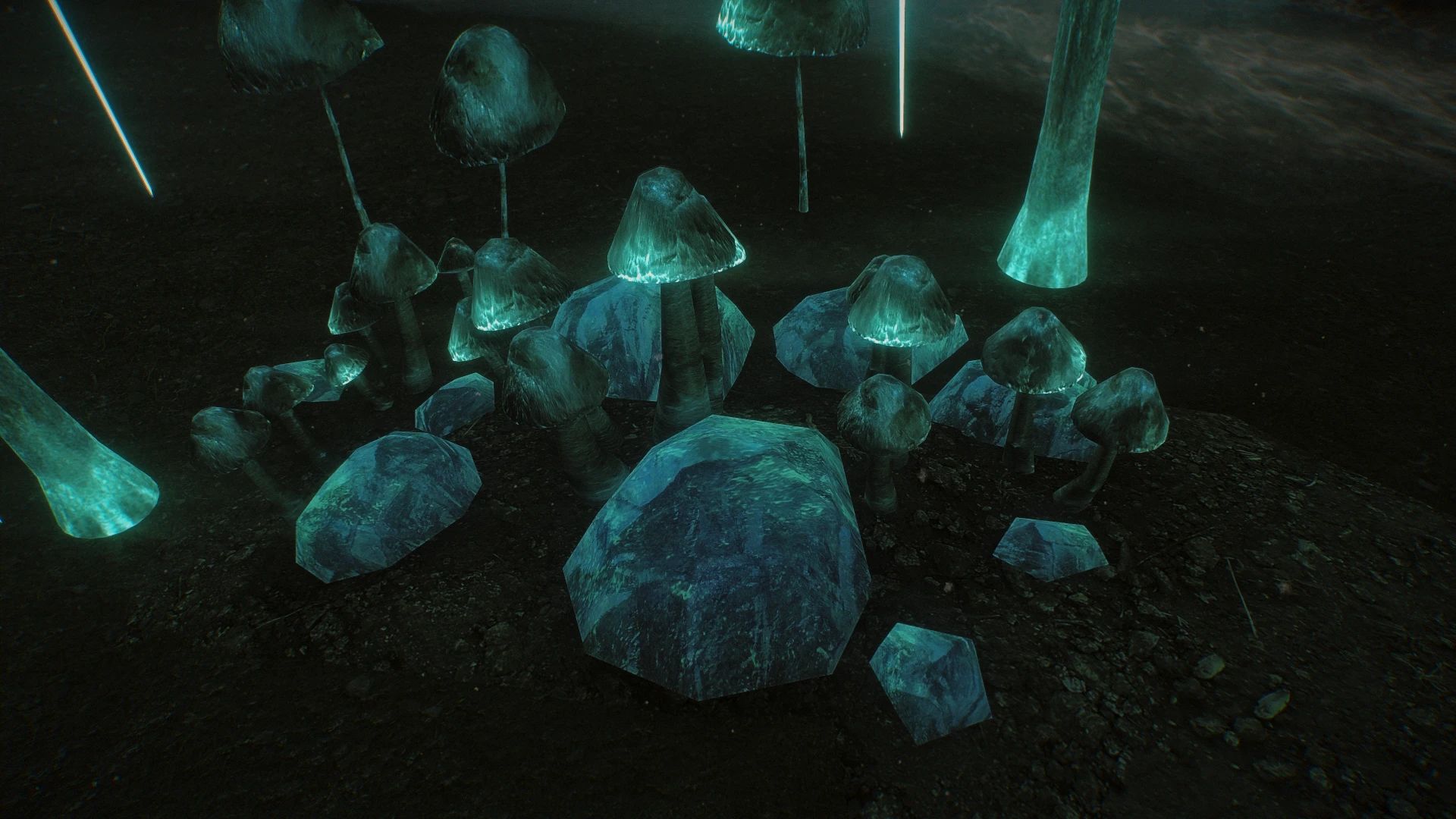 High Poly Blackreach Mushrooms mod for The Elder Scrolls V: Skyrim Special Edition