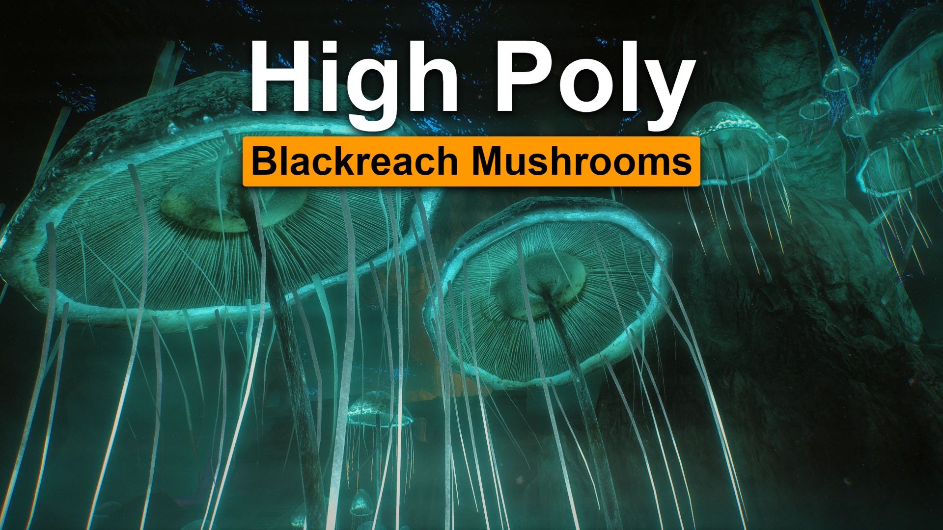 High Poly Blackreach Mushrooms mod for The Elder Scrolls V: Skyrim Special Edition