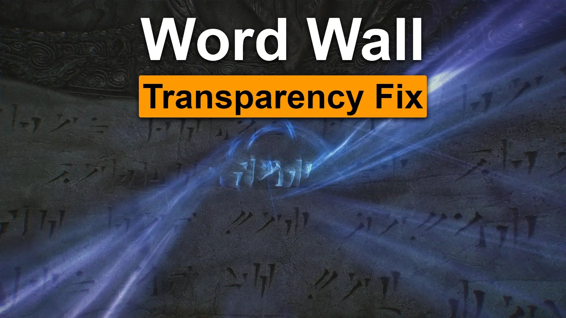 Word Wall Transparency Fix for ENB mod for The Elder Scrolls V: Skyrim Special Edition
