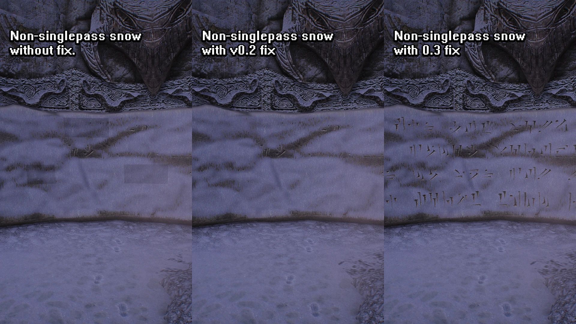 Simplicity of Snow mod for The Elder Scrolls V: Skyrim Special Edition