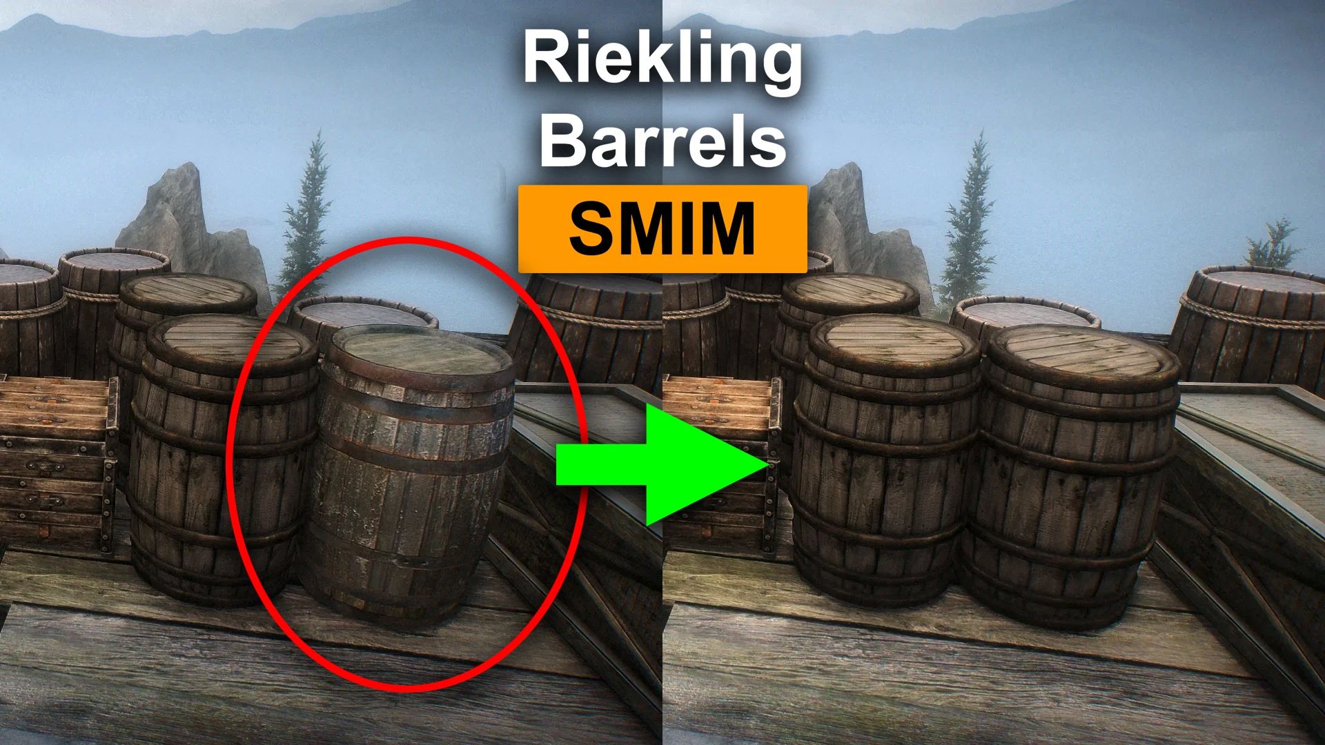 Riekling Barrels SMIM mod for The Elder Scrolls V: Skyrim Special Edition