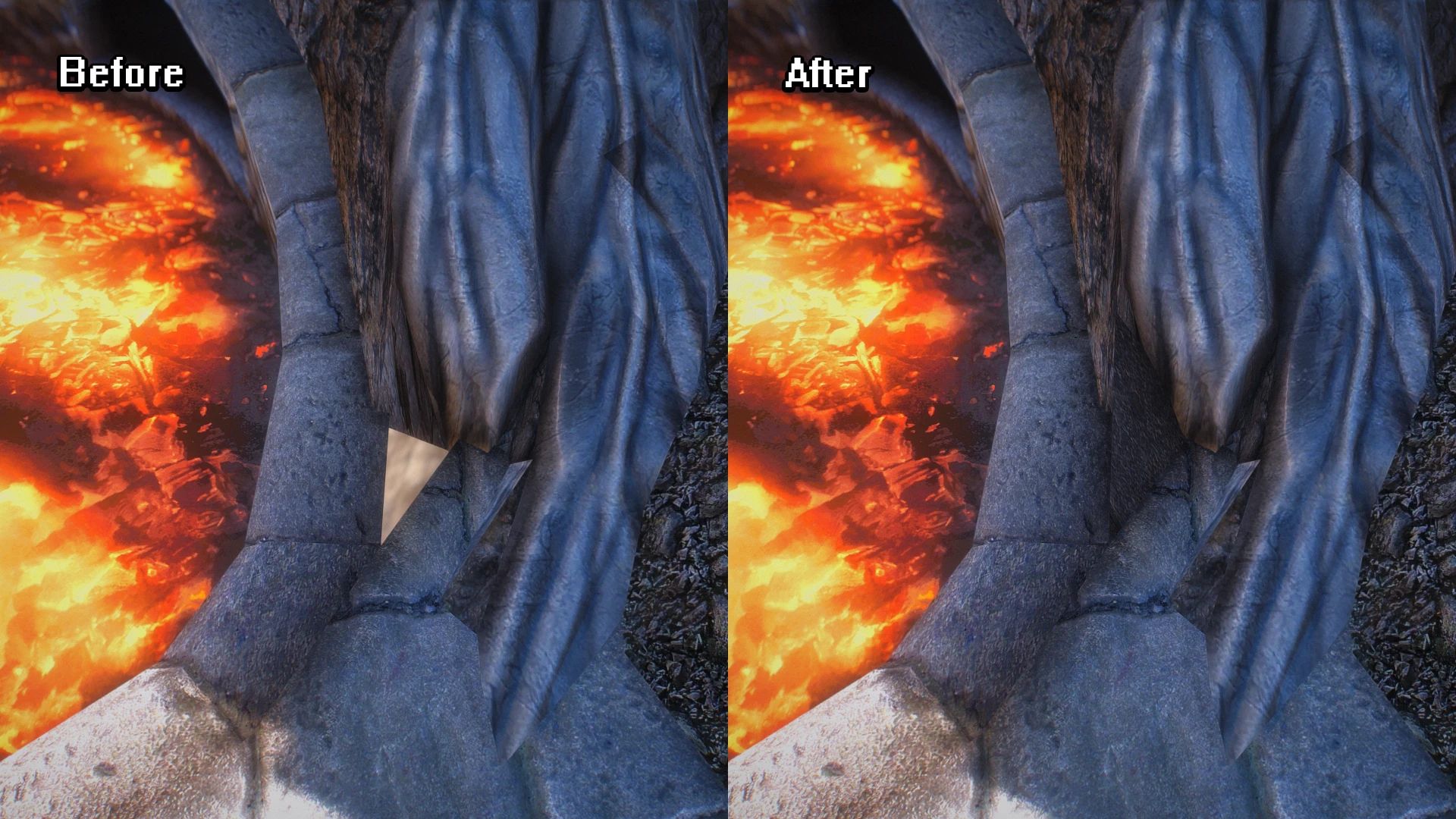 Animated Forge Water mod for The Elder Scrolls V: Skyrim Special Edition