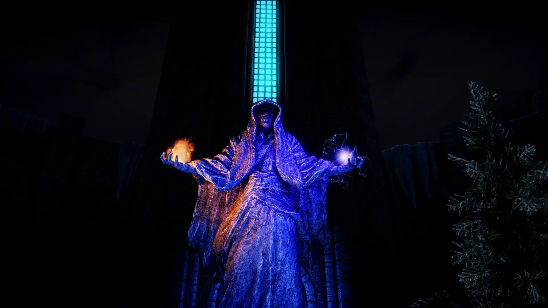 Statue of Shalidor - Mage Statue Replacer mod for The Elder Scrolls V: Skyrim Special Edition