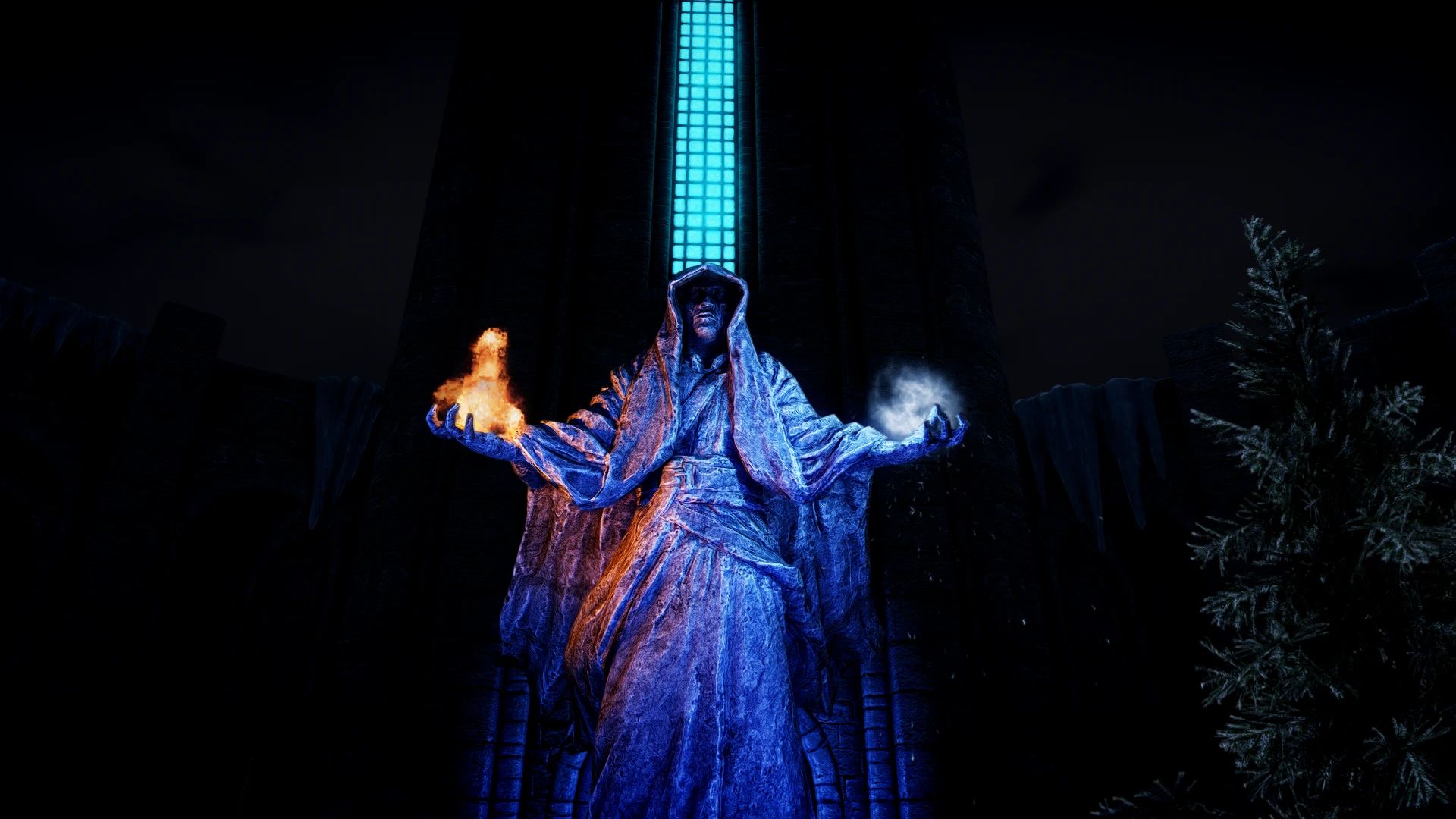 Statue of Shalidor - Mage Statue Replacer mod for The Elder Scrolls V: Skyrim Special Edition