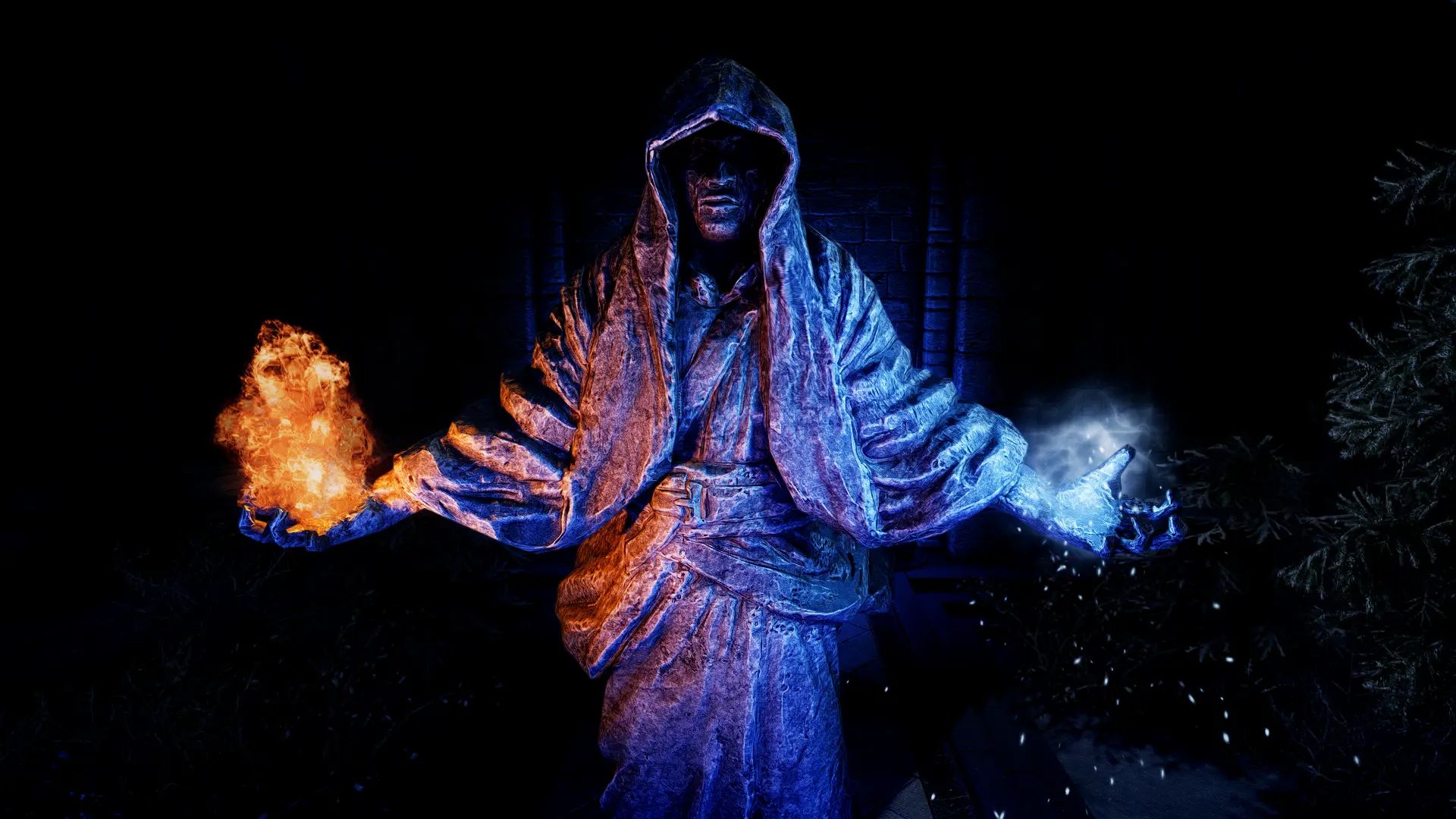 Statue of Shalidor - Mage Statue Replacer mod for The Elder Scrolls V: Skyrim Special Edition