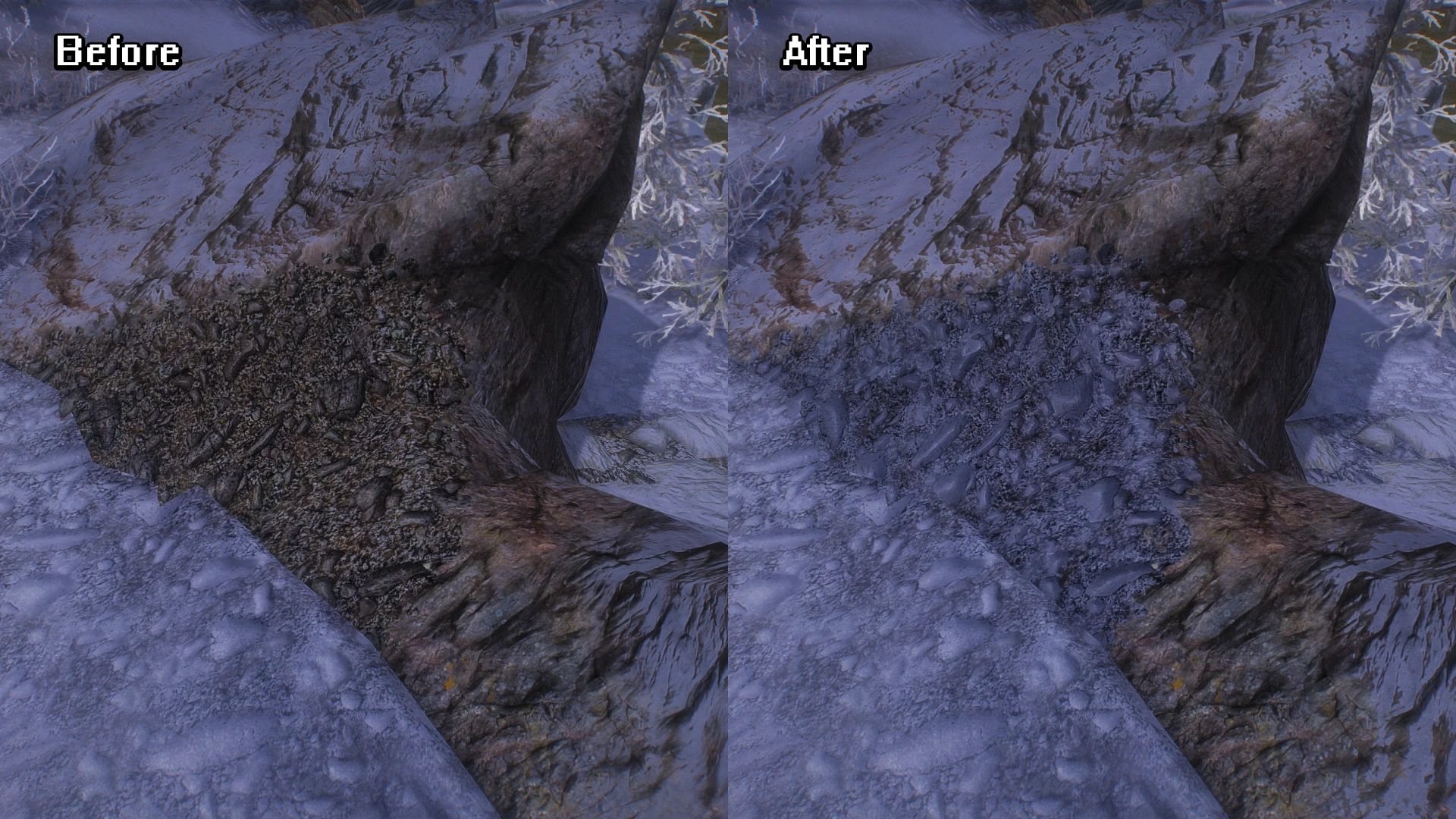 Simplicity of Snow mod for The Elder Scrolls V: Skyrim Special Edition