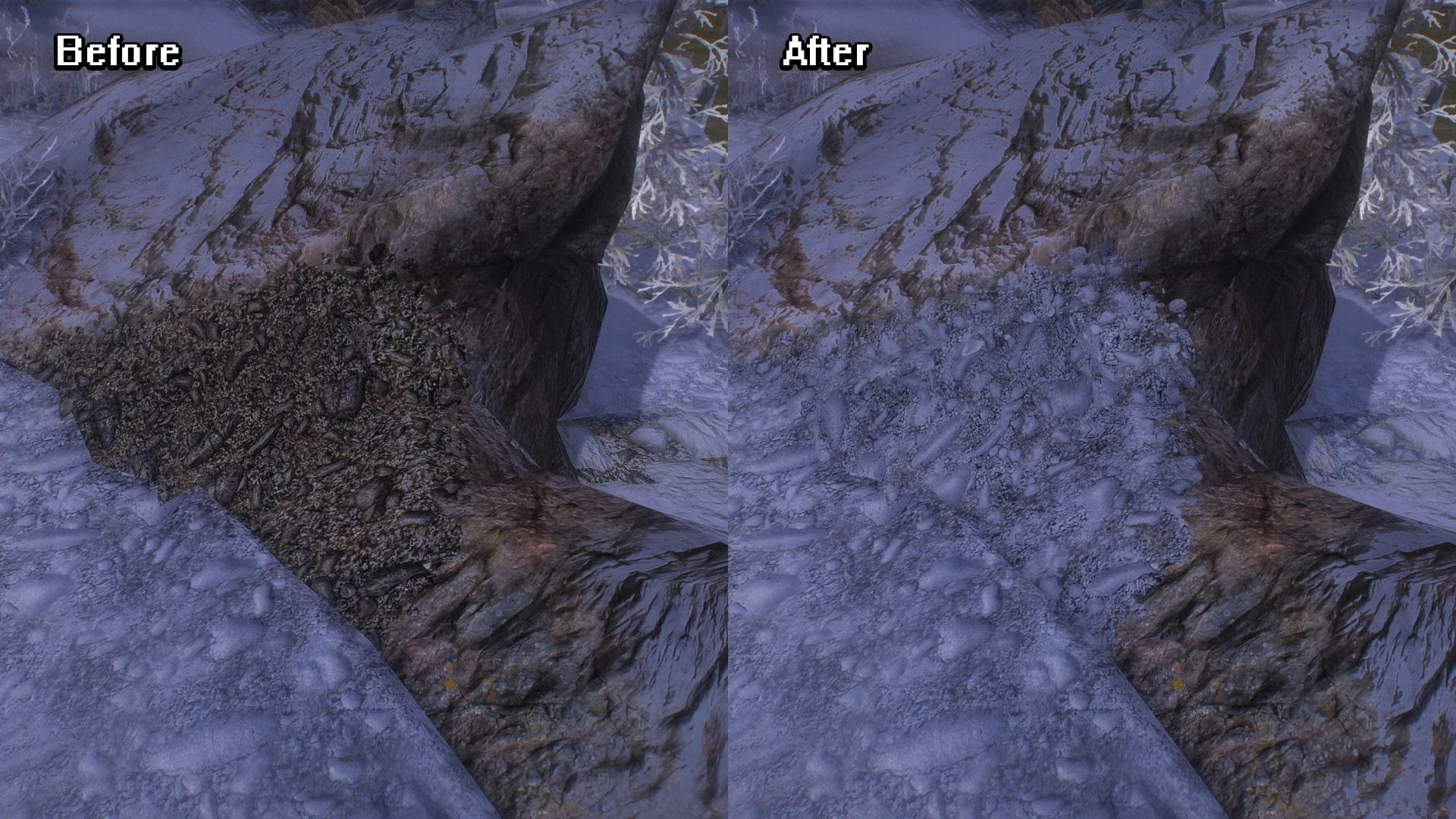 Simplicity of Snow mod for The Elder Scrolls V: Skyrim Special Edition