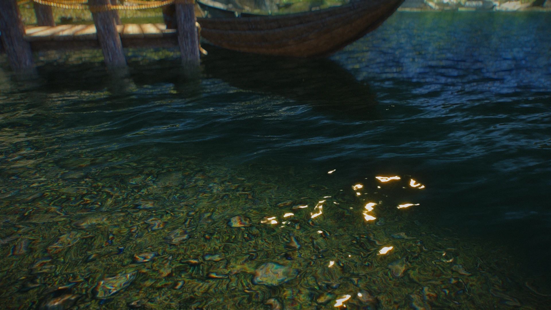 Simplicity of Sea - Water Mod with ENB and Community Shaders Displacement Textures mod for The Elder Scrolls V: Skyrim Special Edition
