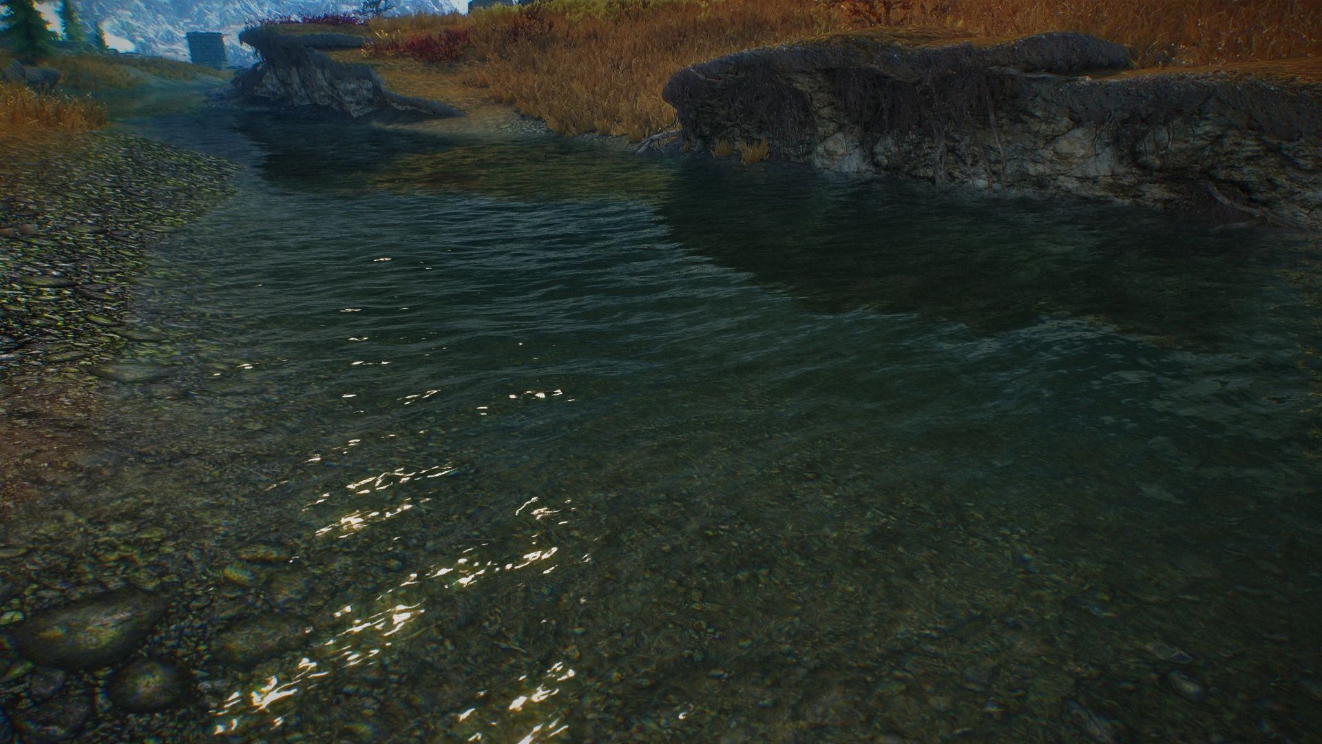 Simplicity of Sea - Water Mod with ENB and Community Shaders Displacement Textures mod for The Elder Scrolls V: Skyrim Special Edition