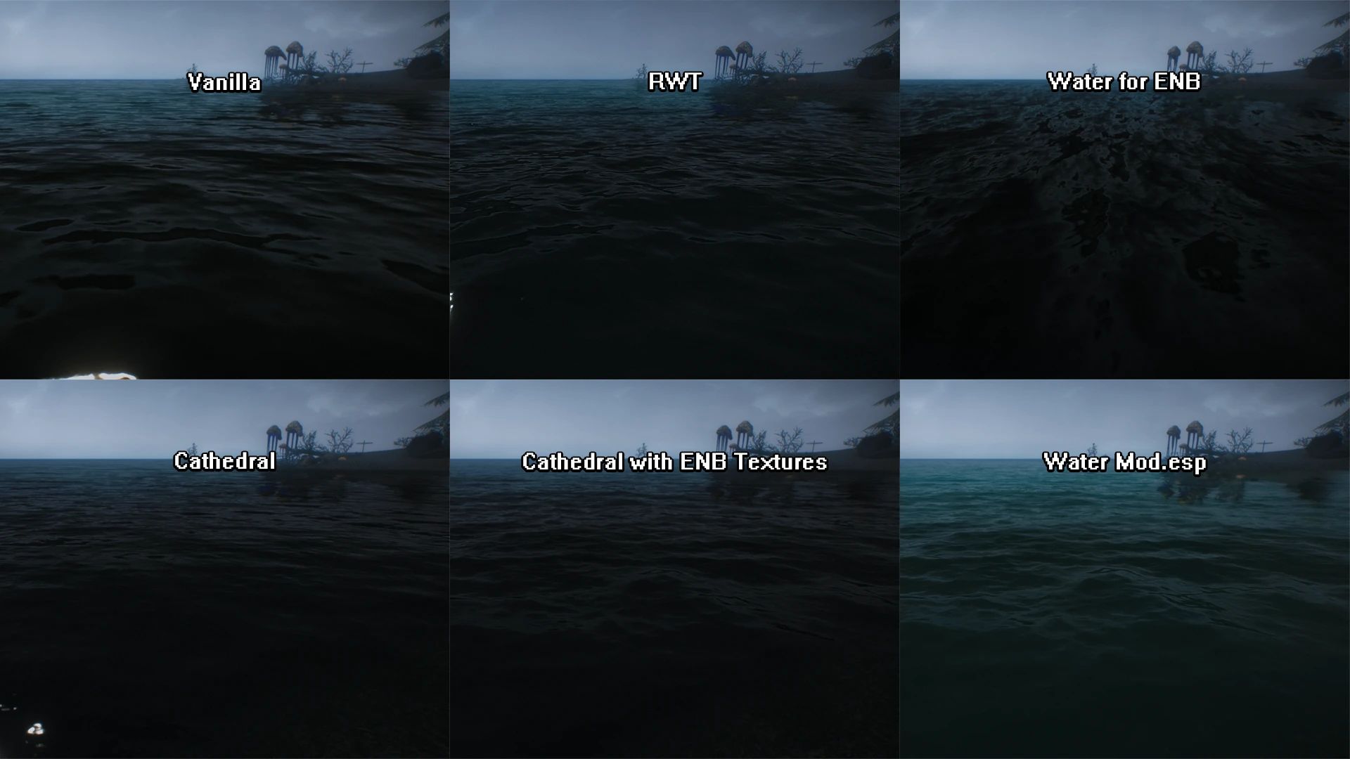 Simplicity of Sea - Water Mod with ENB and Community Shaders Displacement Textures mod for The Elder Scrolls V: Skyrim Special Edition