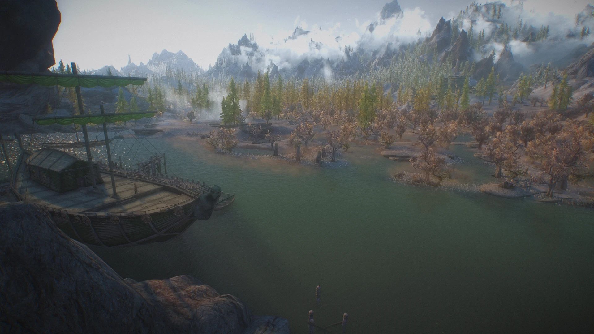 Simplicity of Sea - Water Mod with ENB and Community Shaders Displacement Textures mod for The Elder Scrolls V: Skyrim Special Edition