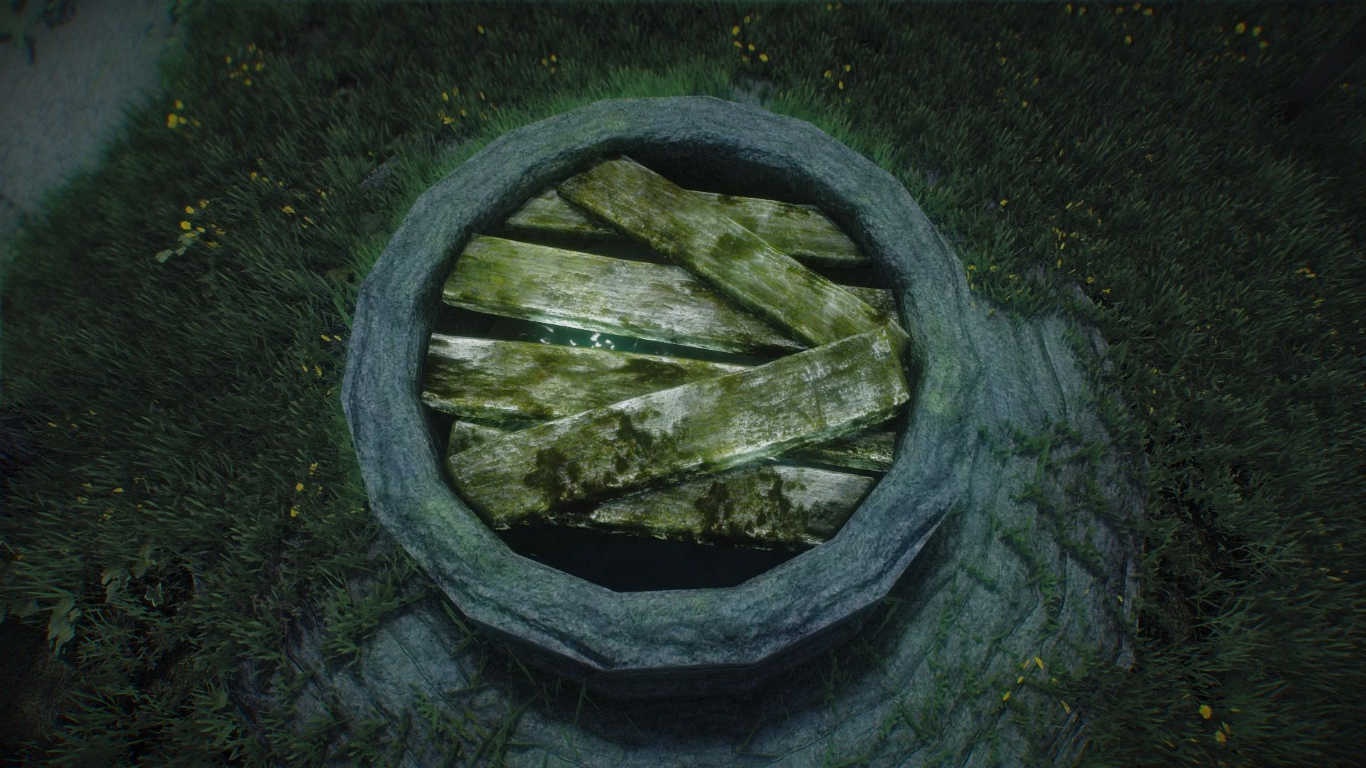 Water in Wells - mesh-only animated wells mod for The Elder Scrolls V: Skyrim Special Edition