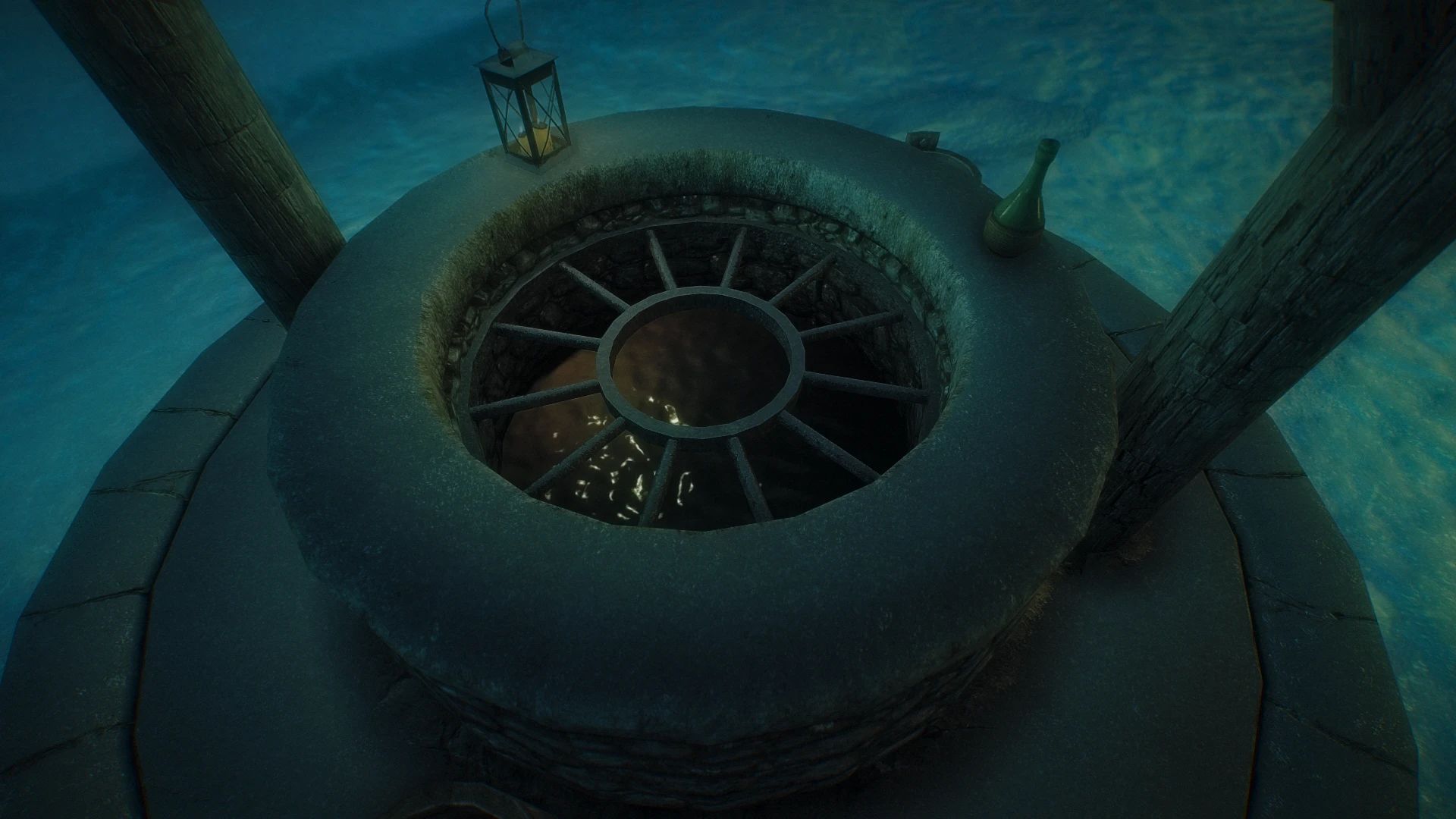 Water in Wells - mesh-only animated wells mod for The Elder Scrolls V: Skyrim Special Edition