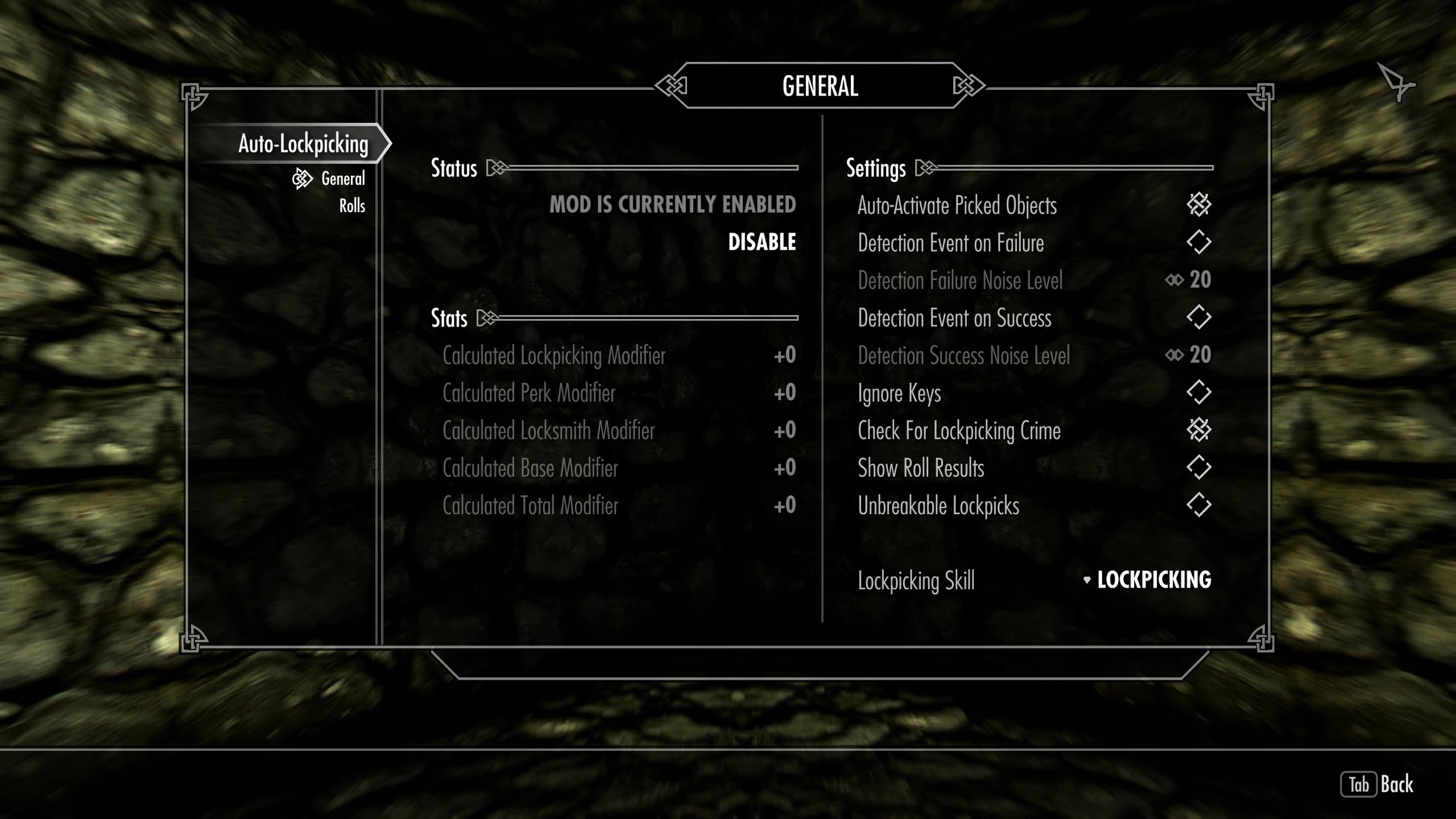 Auto-Lockpicking mod for The Elder Scrolls V: Skyrim Special Edition