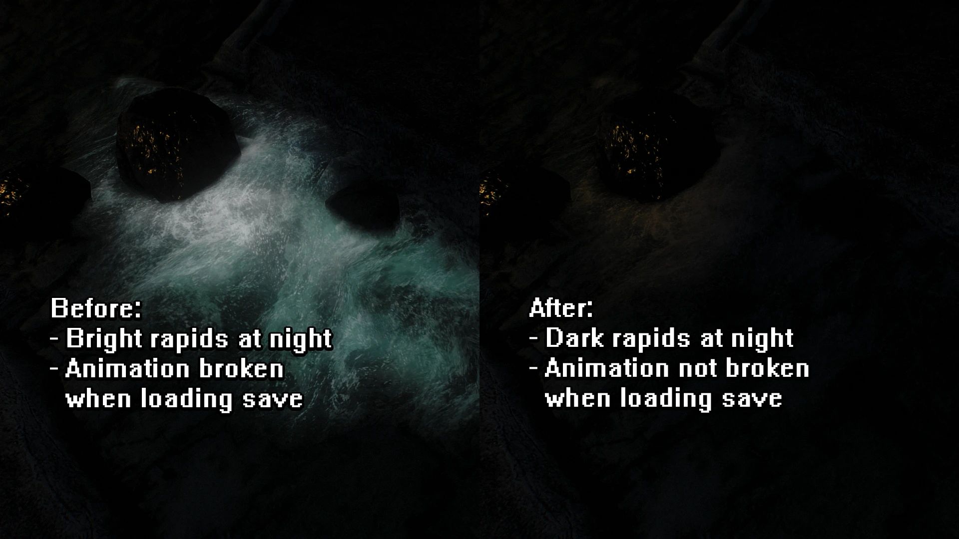Water Effects Brightness and Reflection Fix mod for The Elder Scrolls V: Skyrim Special Edition
