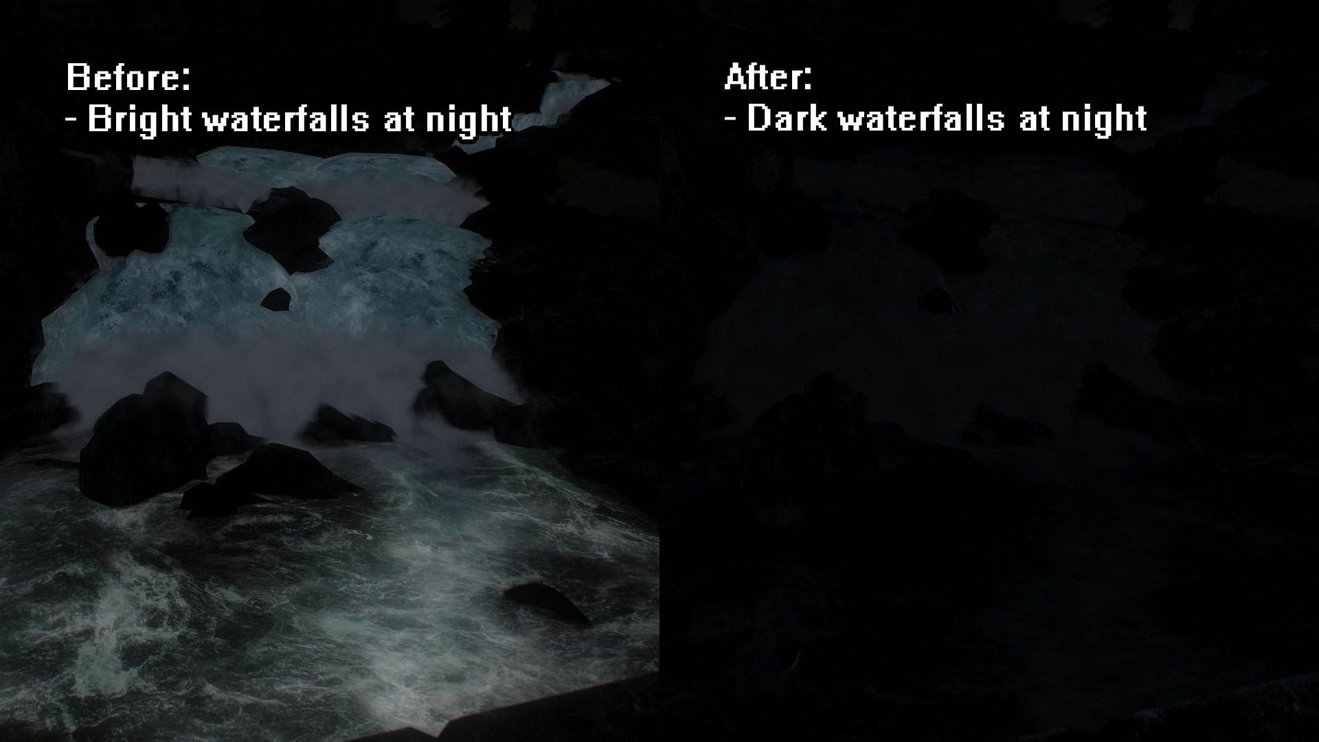Water Effects Brightness and Reflection Fix mod for The Elder Scrolls V: Skyrim Special Edition