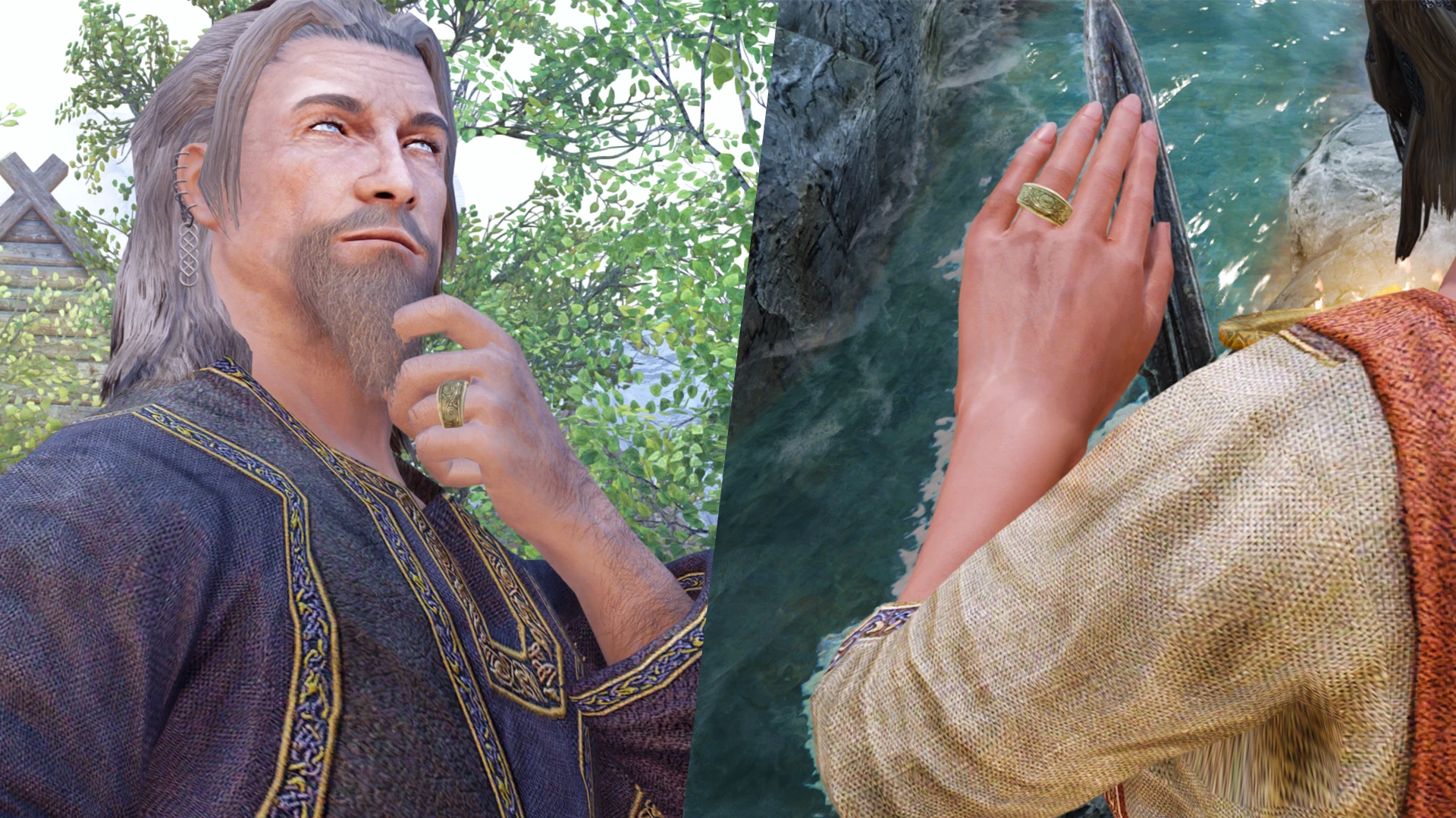 Married NPCs Wear Wedding Bands (SPID - Left Hand Rings) mod for The Elder Scrolls V: Skyrim Special Edition
