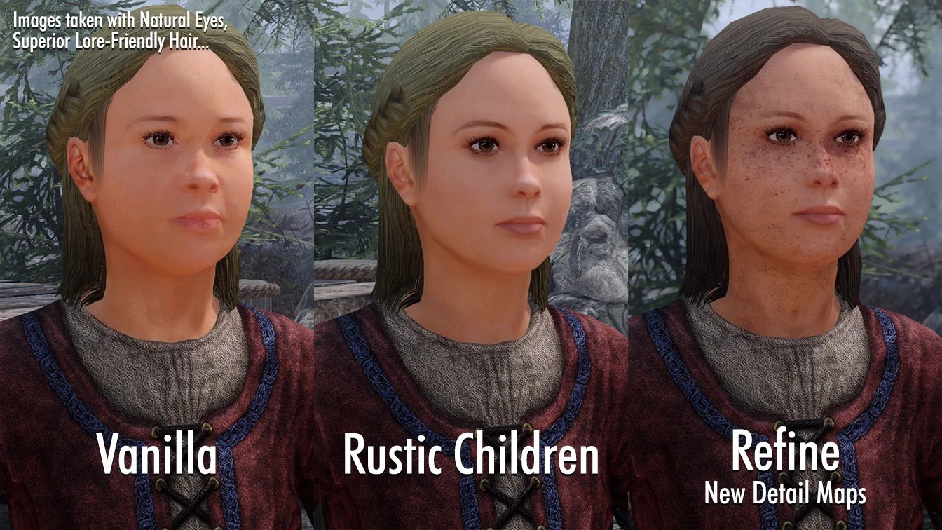 Skyrim Children Refine (NPC Appearance Overhaul - Eye Colors - Skin Details - Fixes) mod for The Elder Scrolls V: Skyrim Special Edition