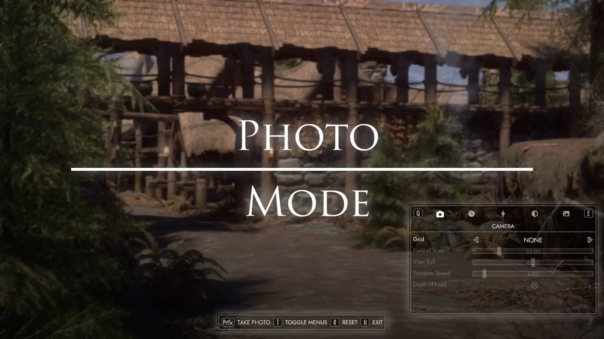 Photo Mode mod for The Elder Scrolls V: Skyrim Special Edition