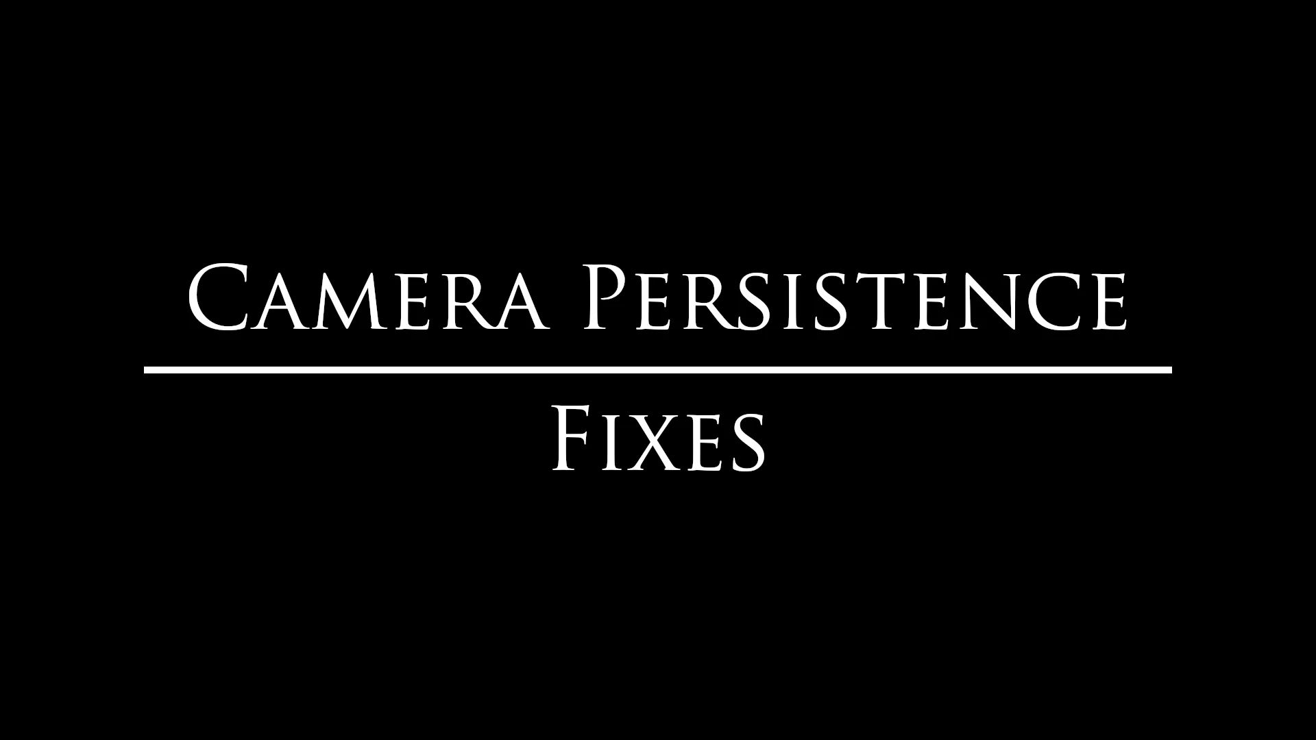Camera Persistence Fixes mod for The Elder Scrolls V: Skyrim Special Edition