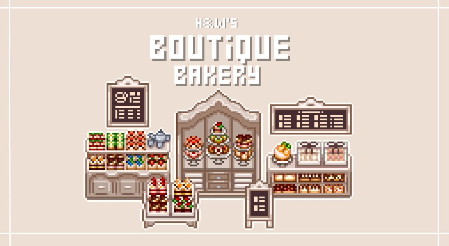 HxW Boutique Bakery mod for Stardew Valley