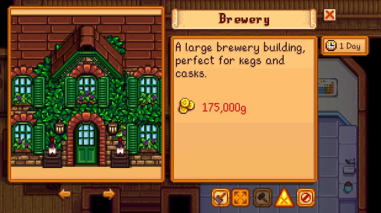 HxW Buildable Brewery mod for Stardew Valley