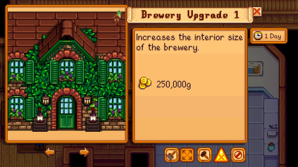 HxW Buildable Brewery mod for Stardew Valley