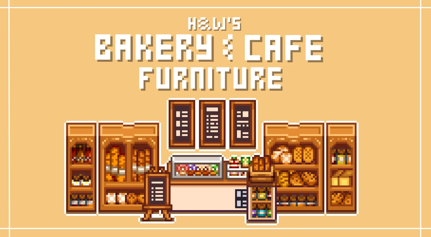 HxW Bakery & Cafe Furniture mod for Stardew Valley