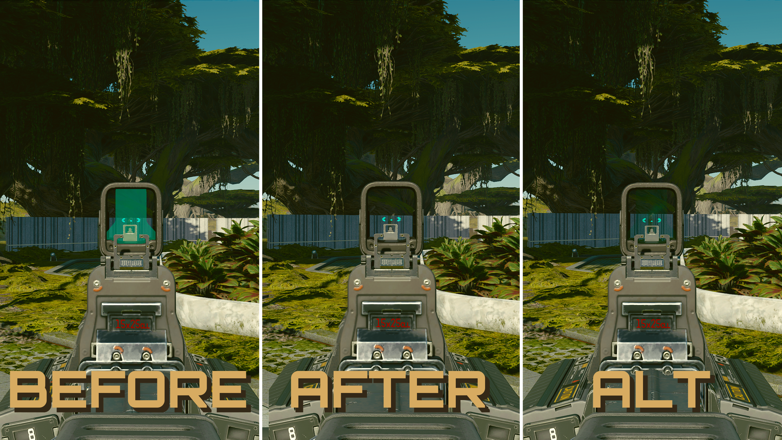 Clean Reflex Sight Lenses mod for Starfield