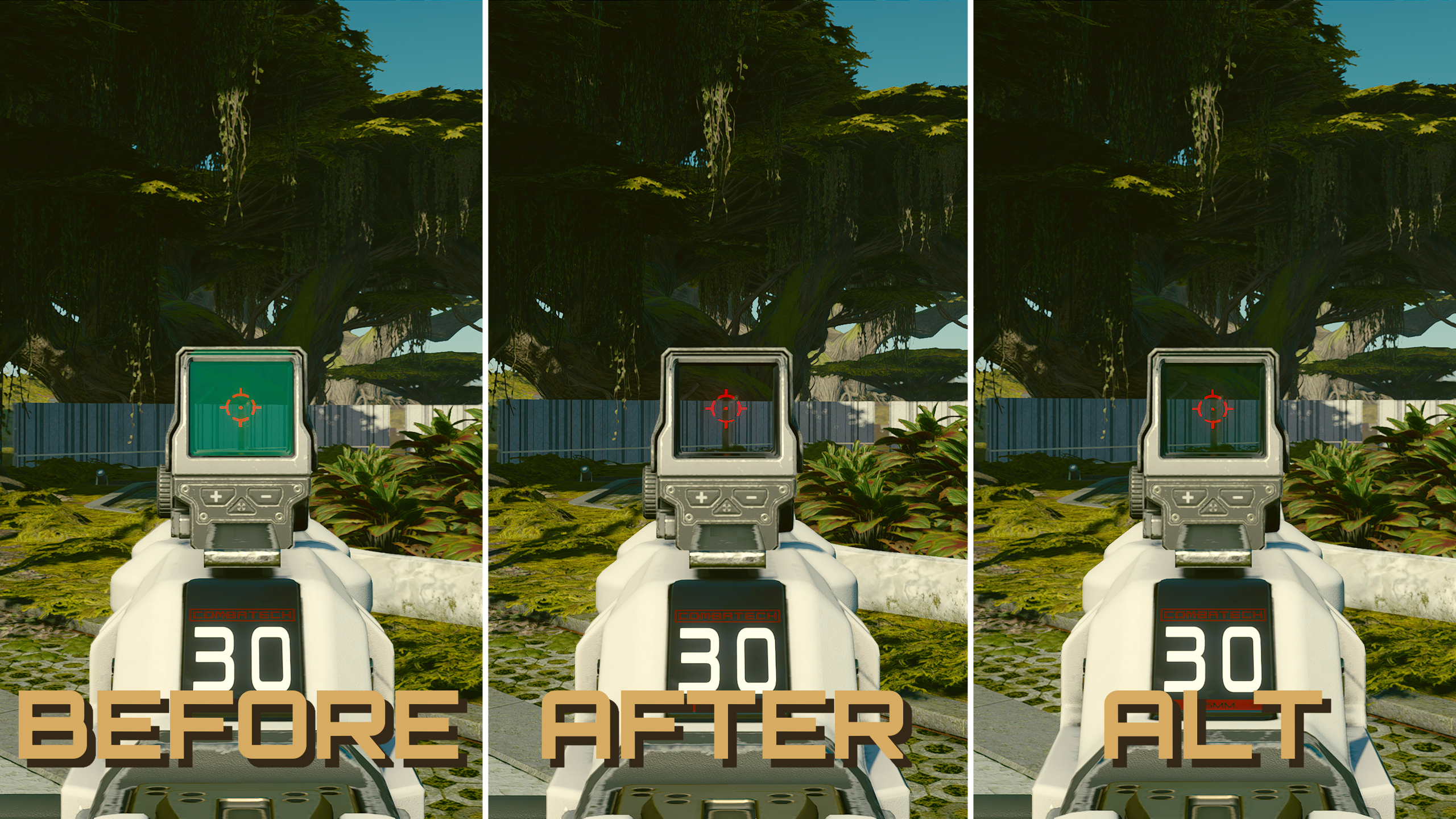 Clean Reflex Sight Lenses mod for Starfield
