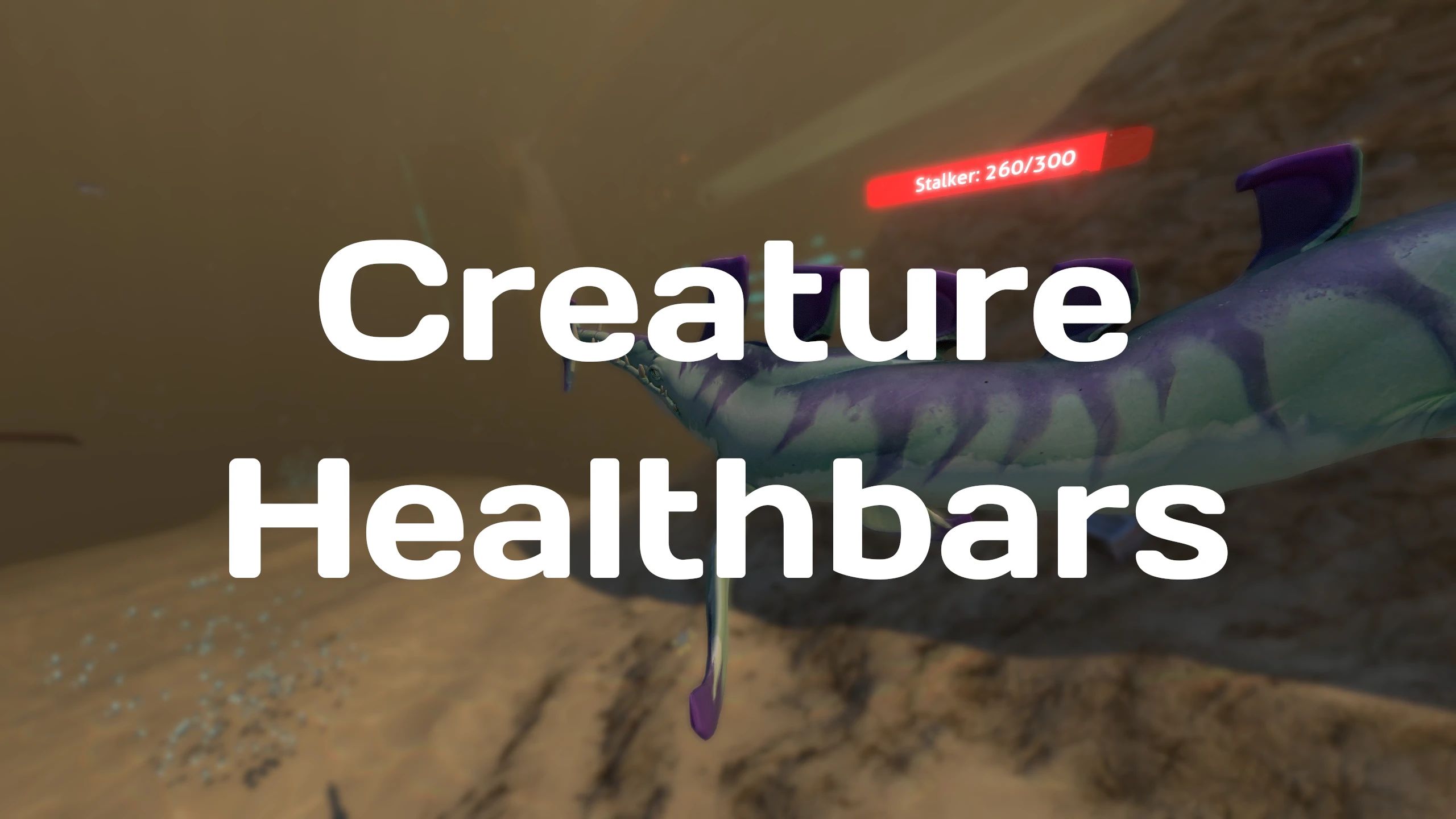 Creature Healthbars mod for Subnautica