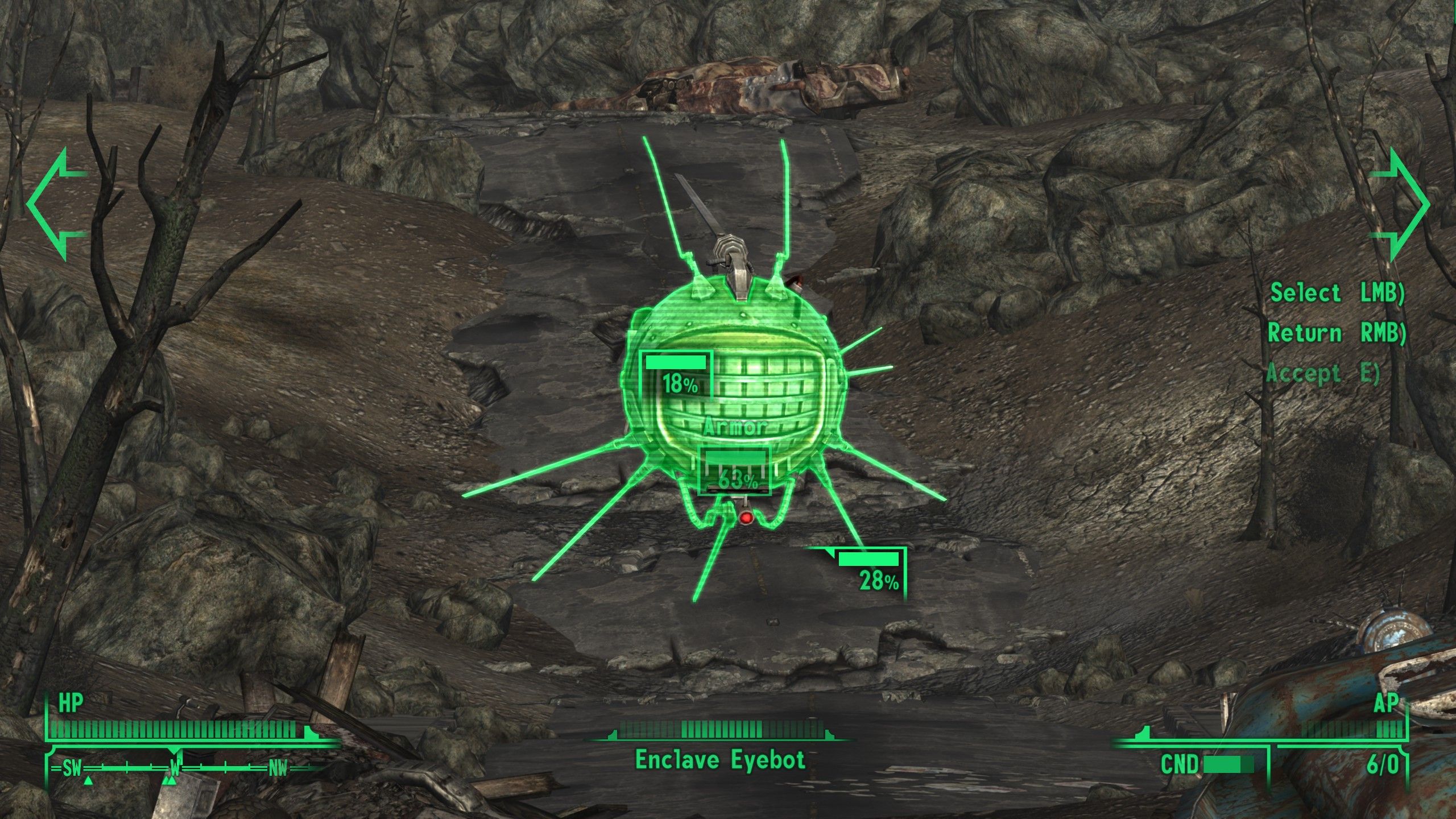 VATS DoF Disabler mod for Fallout: New Vegas