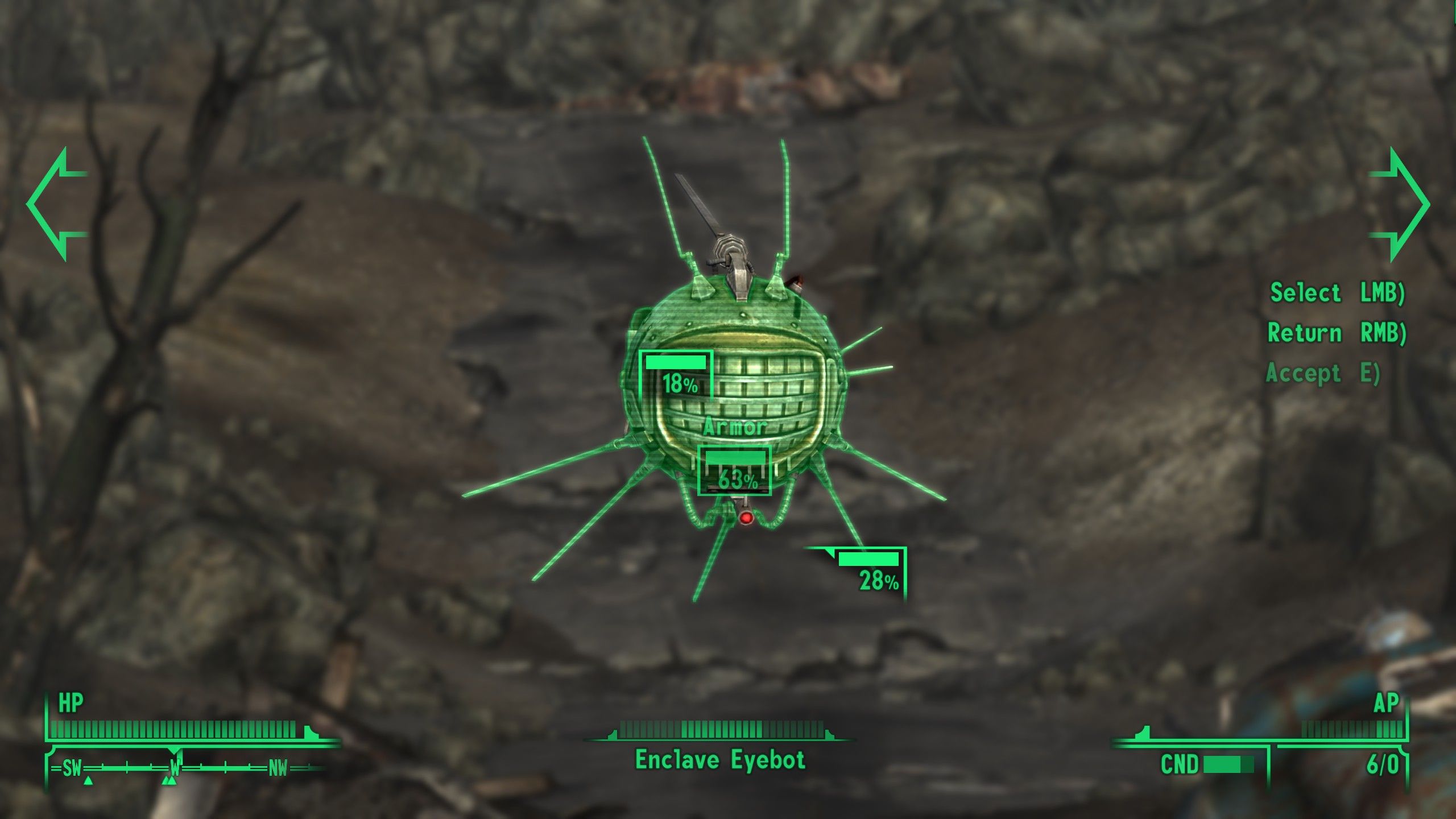 VATS DoF Disabler mod for Fallout: New Vegas