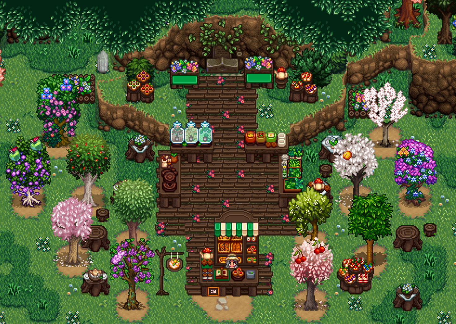 HxW Forest Cafe Furniture mod for Stardew Valley