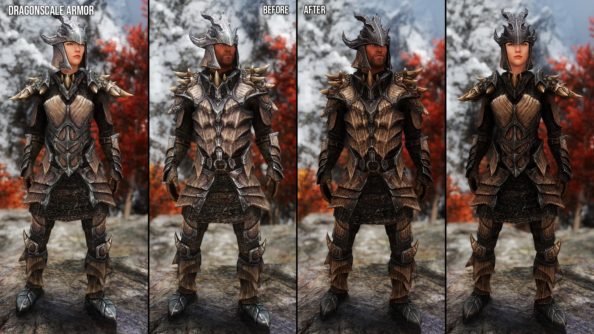 Dragon Armors and Weapons Retexture SE mod for The Elder Scrolls V: Skyrim Special Edition