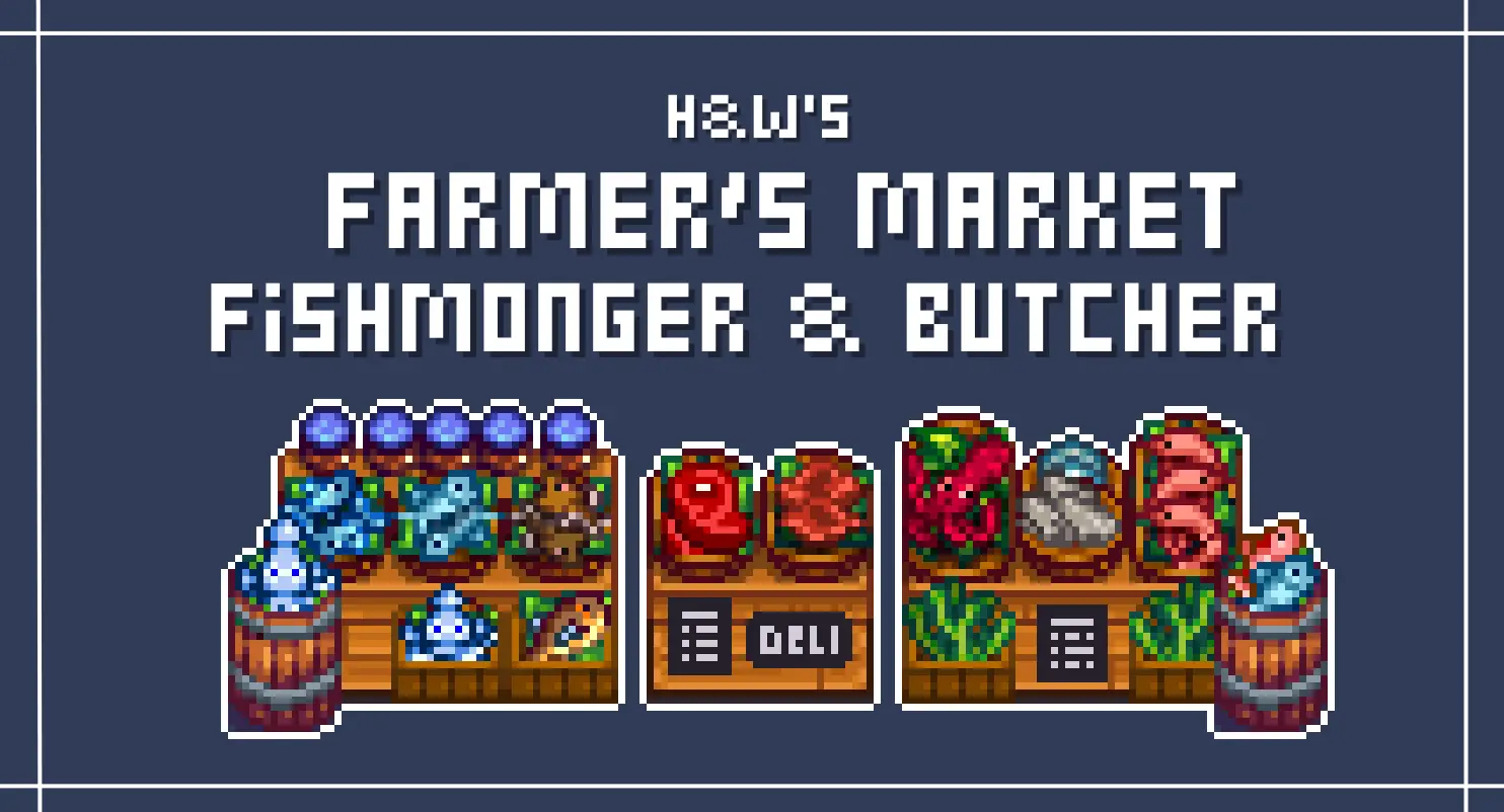 Farmer's Market Furniture - Fishmonger & Butcher Set mod for Stardew Valley