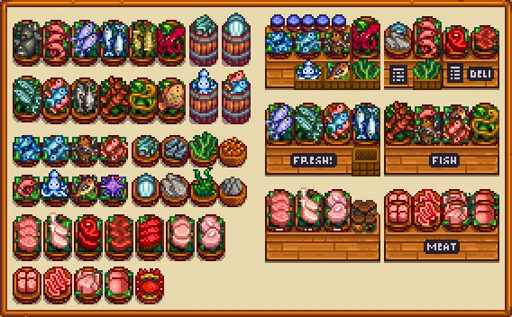 Farmer's Market Furniture - Fishmonger & Butcher Set mod for Stardew Valley