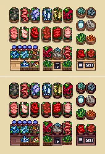 Farmer's Market Furniture - Fishmonger & Butcher Set mod for Stardew Valley