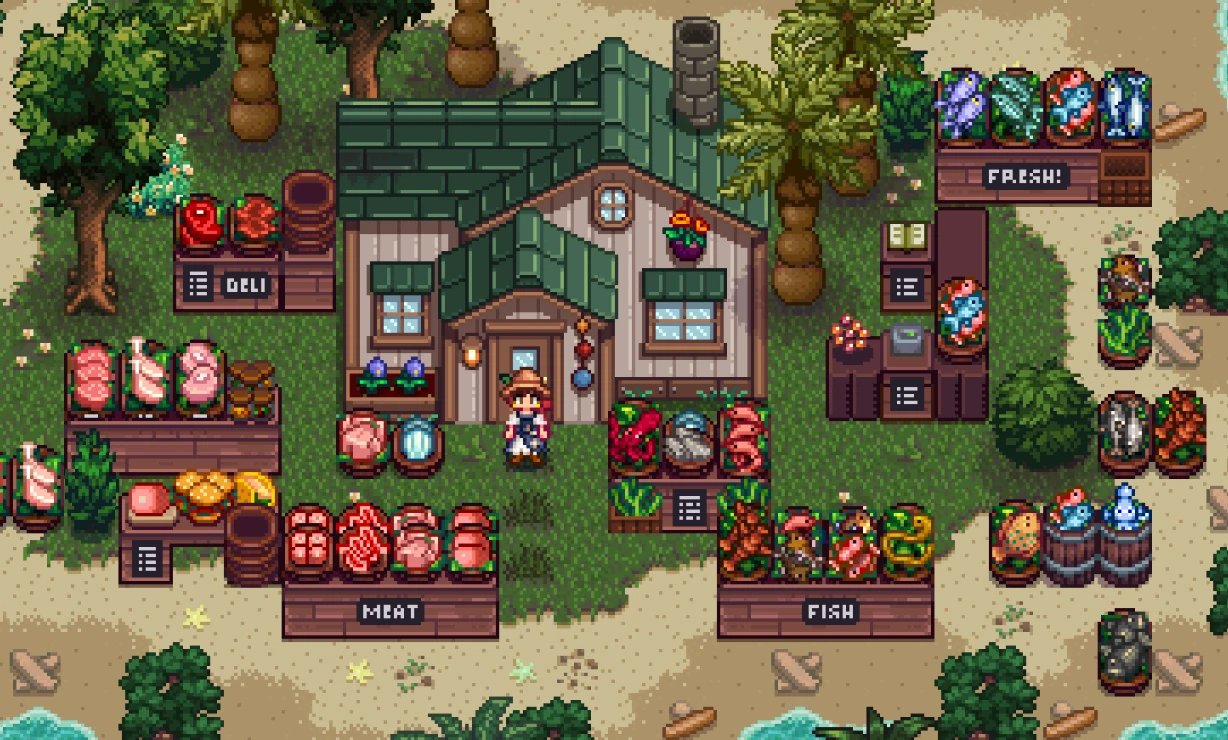 Farmer's Market Furniture - Fishmonger & Butcher Set mod for Stardew Valley