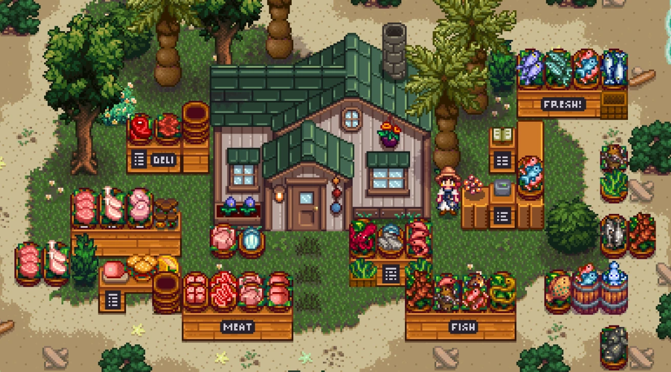 Farmer's Market Furniture - Fishmonger & Butcher Set mod for Stardew Valley