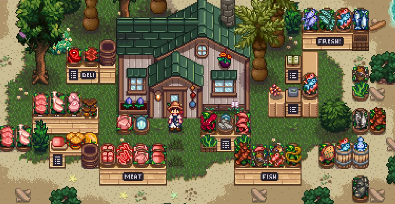 Farmer's Market Furniture - Fishmonger & Butcher Set mod for Stardew Valley