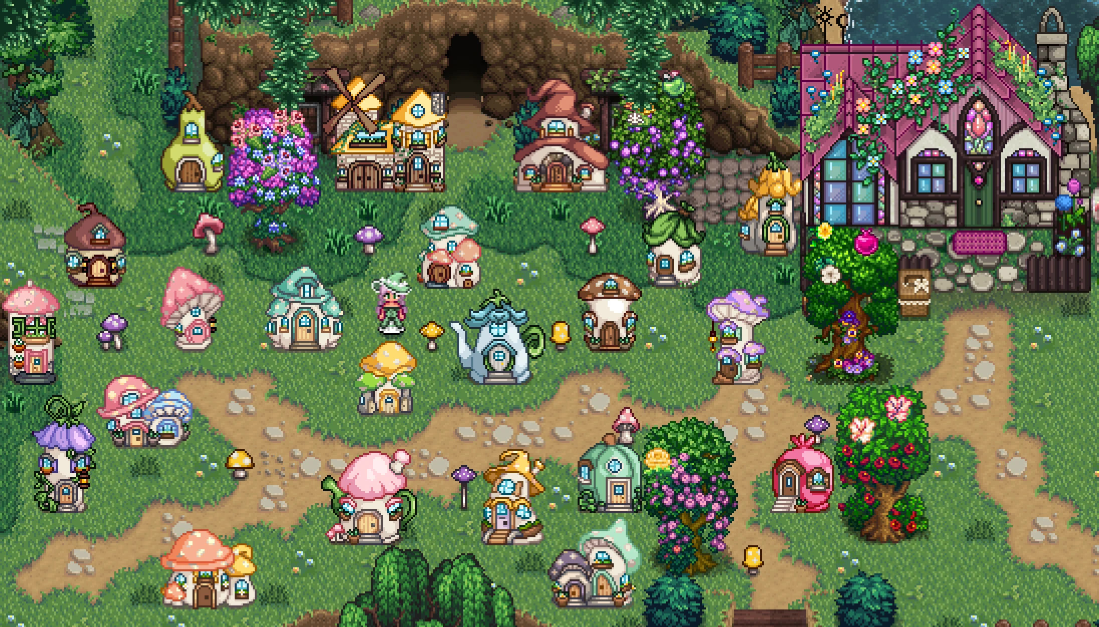 HxW Fairy Garden Outdoor Furniture mod for Stardew Valley